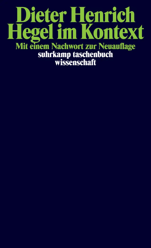 Buchcover von 'Hegel im Kontext' - Taschenbuch von Dieter Henrich