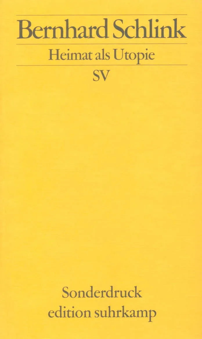 Buchcover von 'Heimat als Utopie' - Taschenbuch von Bernhard Schlink