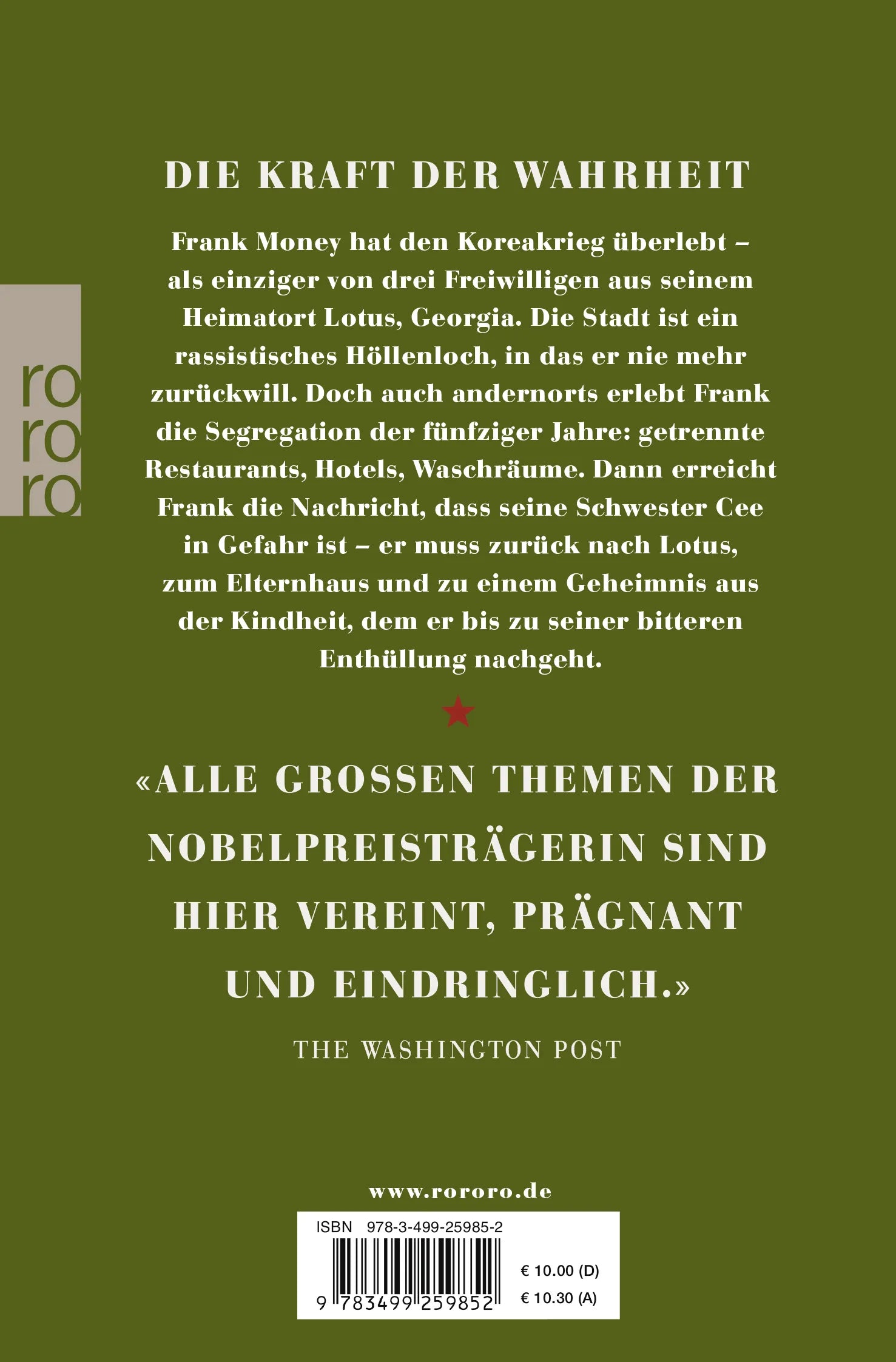 Buchrückseite von 'Heimkehr' mit Klappentext - Taschenbuch