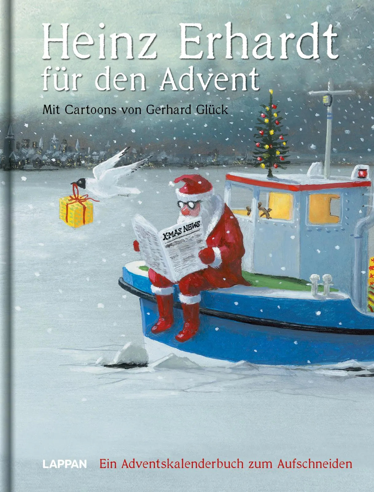 Buchcover von 'Heinz Erhardt für den Advent – Ein Adventskalender mit Bildern von Gerhard Glück' - Gebundene Ausgabe von Heinz Erhardt