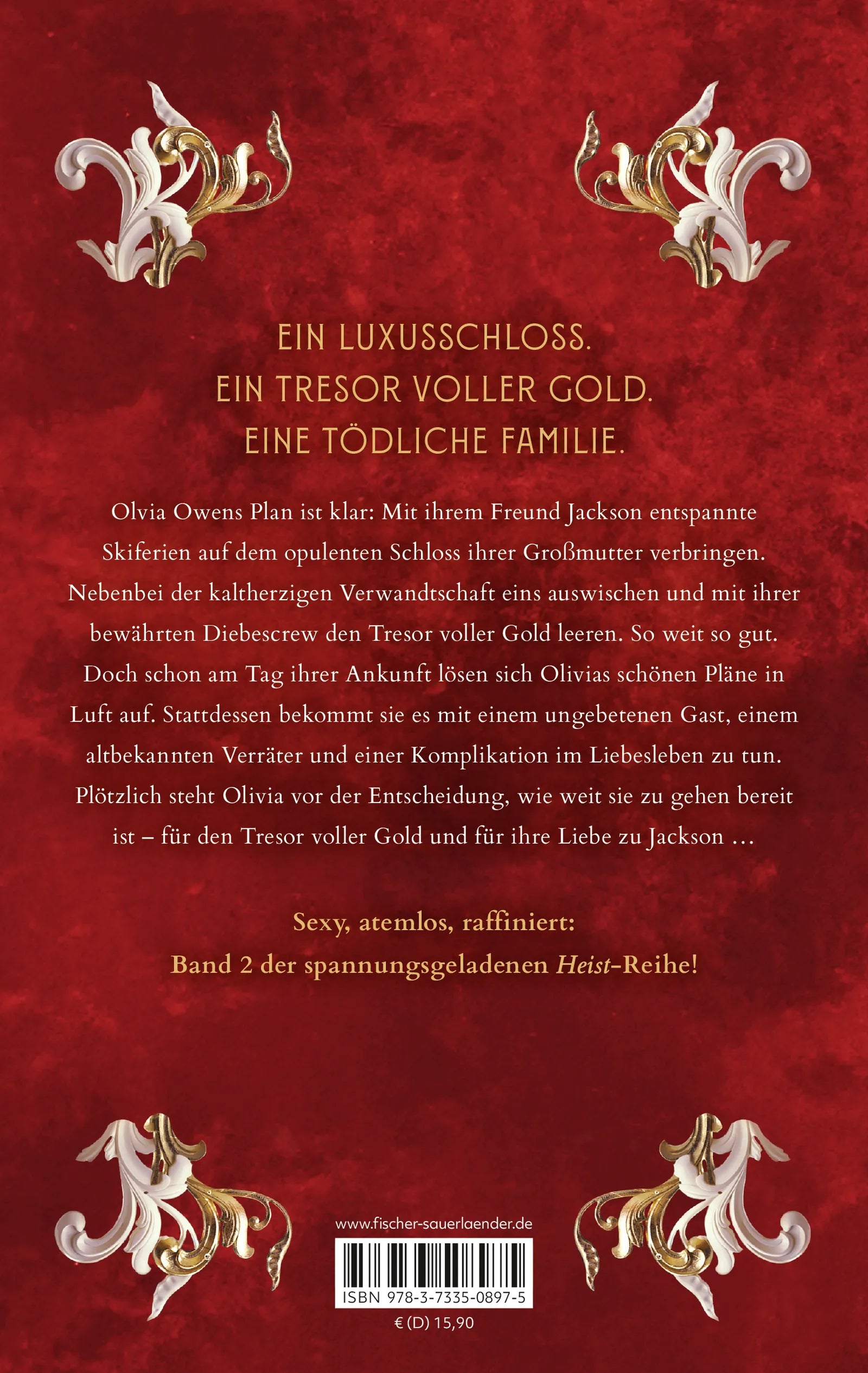 Buchrückseite von 'Heiress Among Thieves' mit Klappentext - Paperback