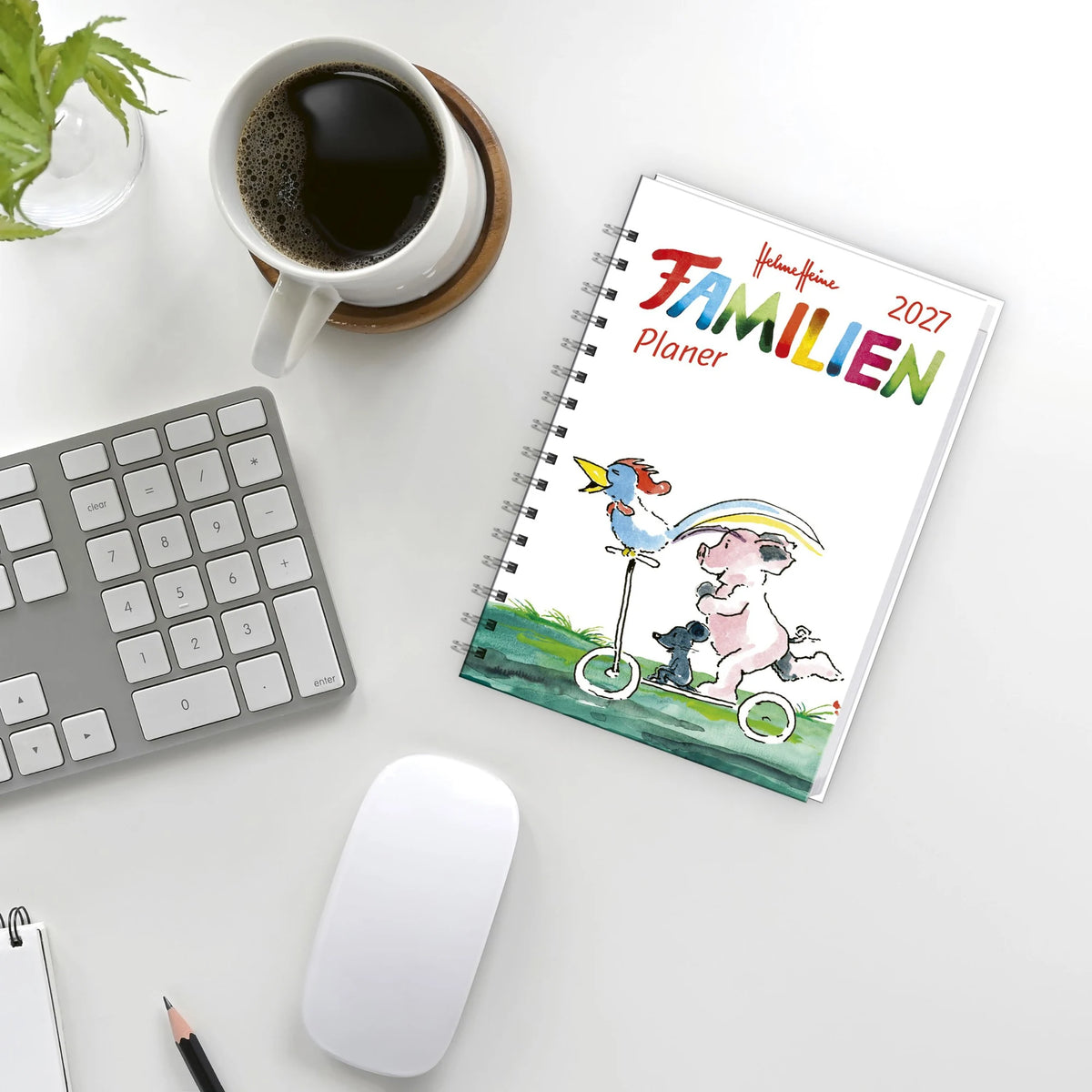 Helme Heine: Familienplaner-Buch A6 2027 – Ansicht