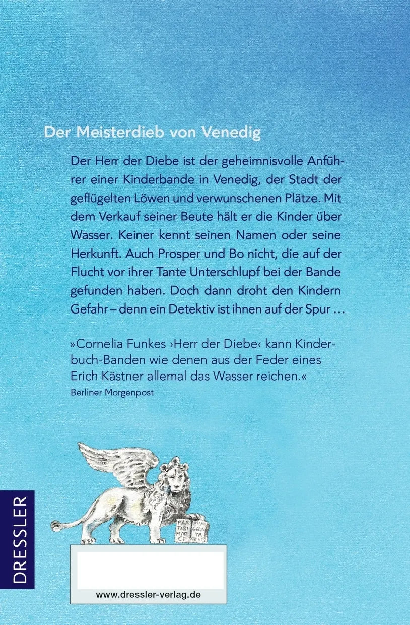 Buchrückseite von 'Herr der Diebe' mit Klappentext - Taschenbuch