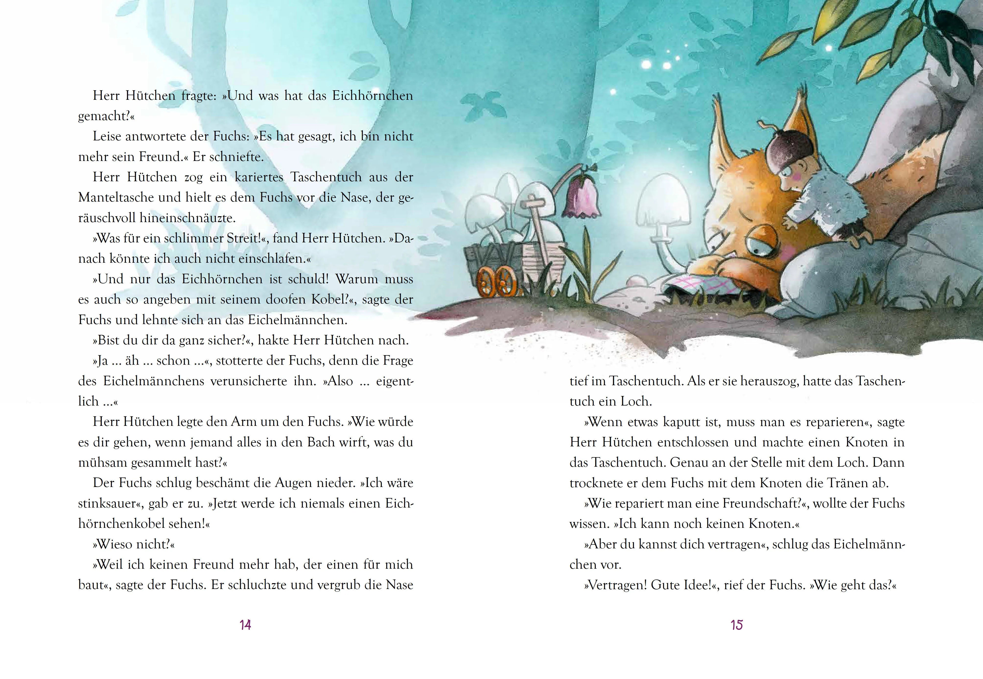 Detailansicht: Herr Hütchen sagt Gute Nacht - Einschlaf-Geschichten aus dem Wald (Hardcover)