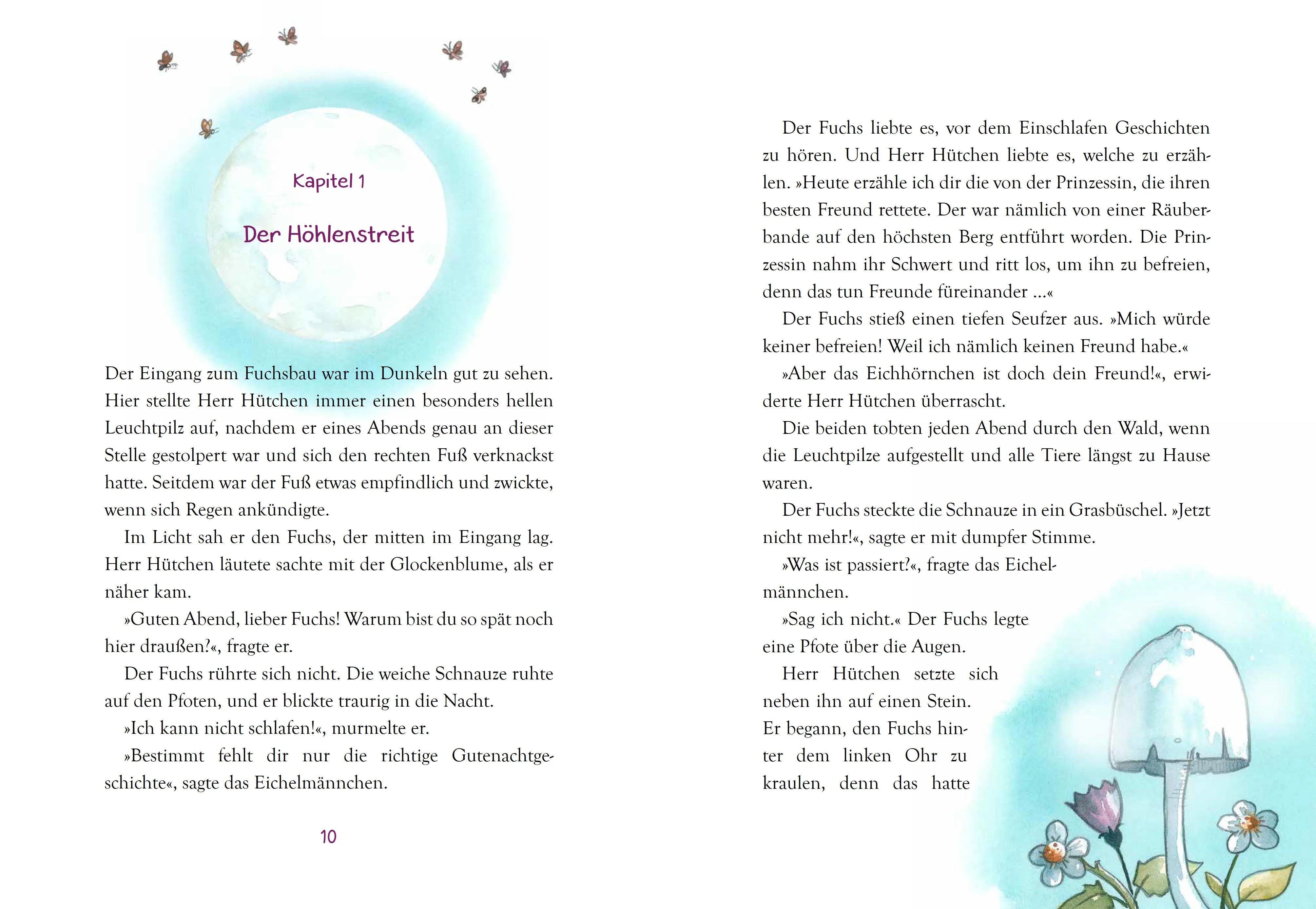 Detailansicht: Herr Hütchen sagt Gute Nacht - Einschlaf-Geschichten aus dem Wald (Hardcover)