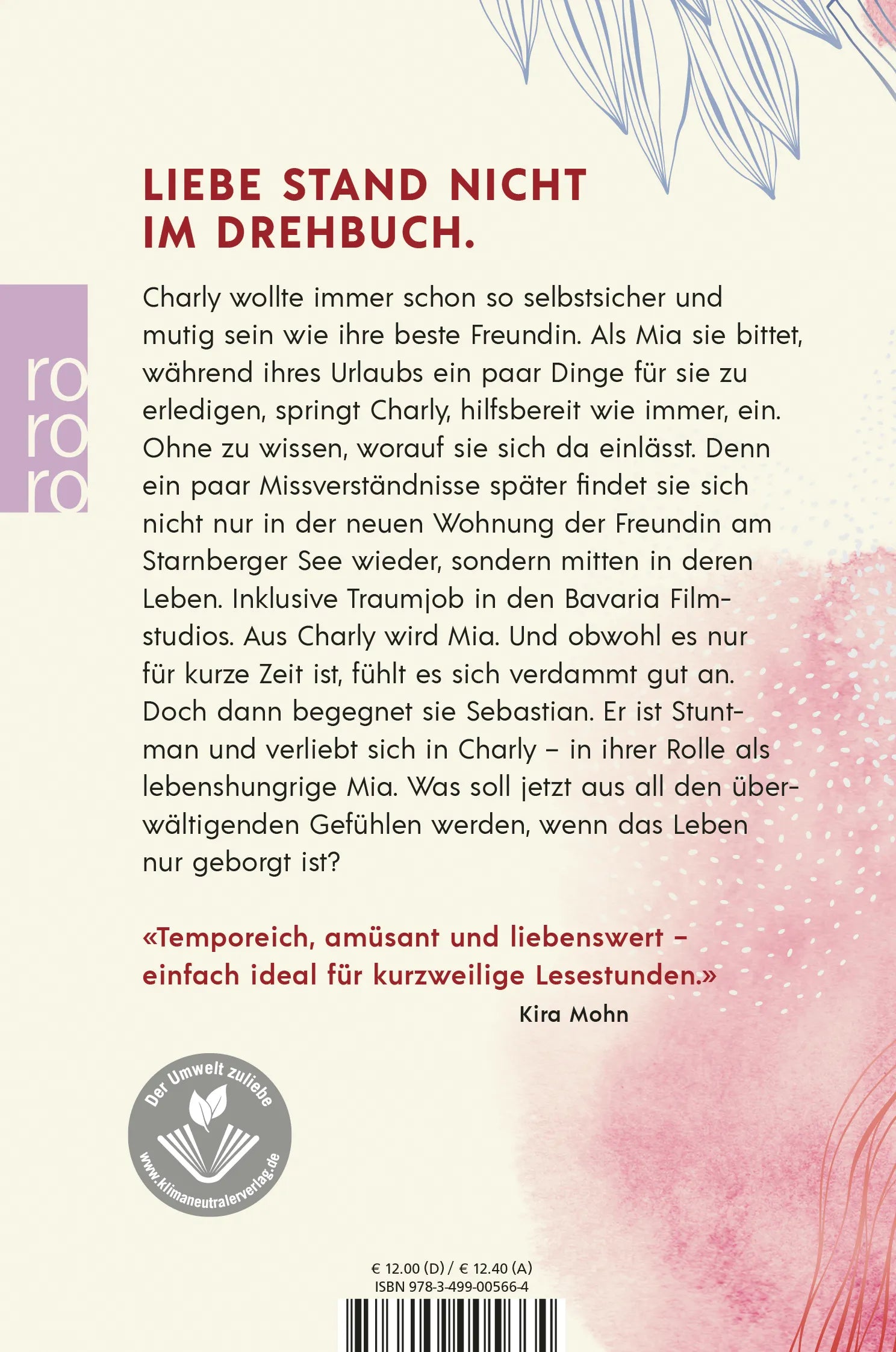 Buchrückseite von 'Herz sucht Zuhause' mit Klappentext - Taschenbuch