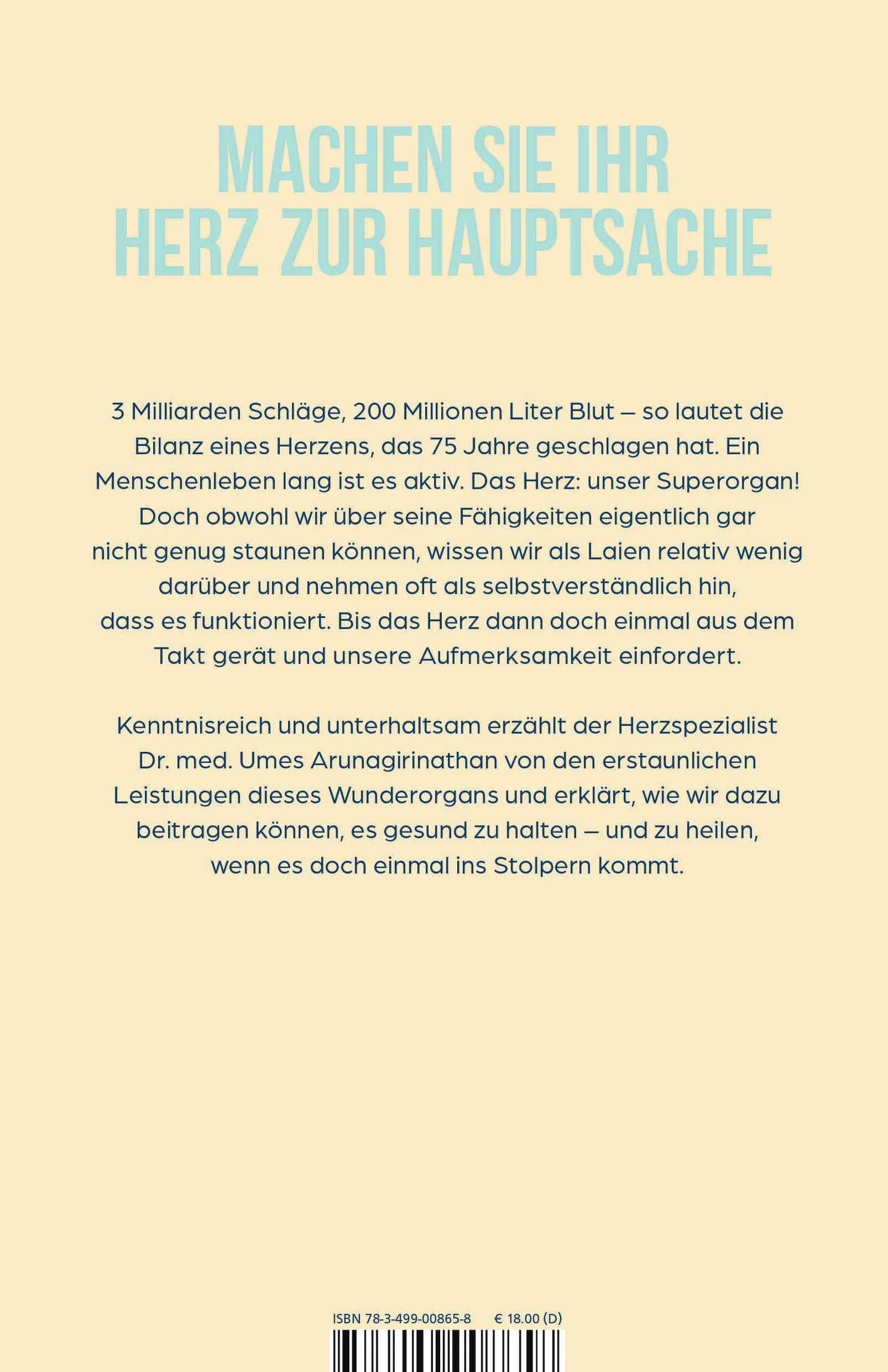 Buchrückseite von 'Herzensdinge' mit Klappentext - Paperback