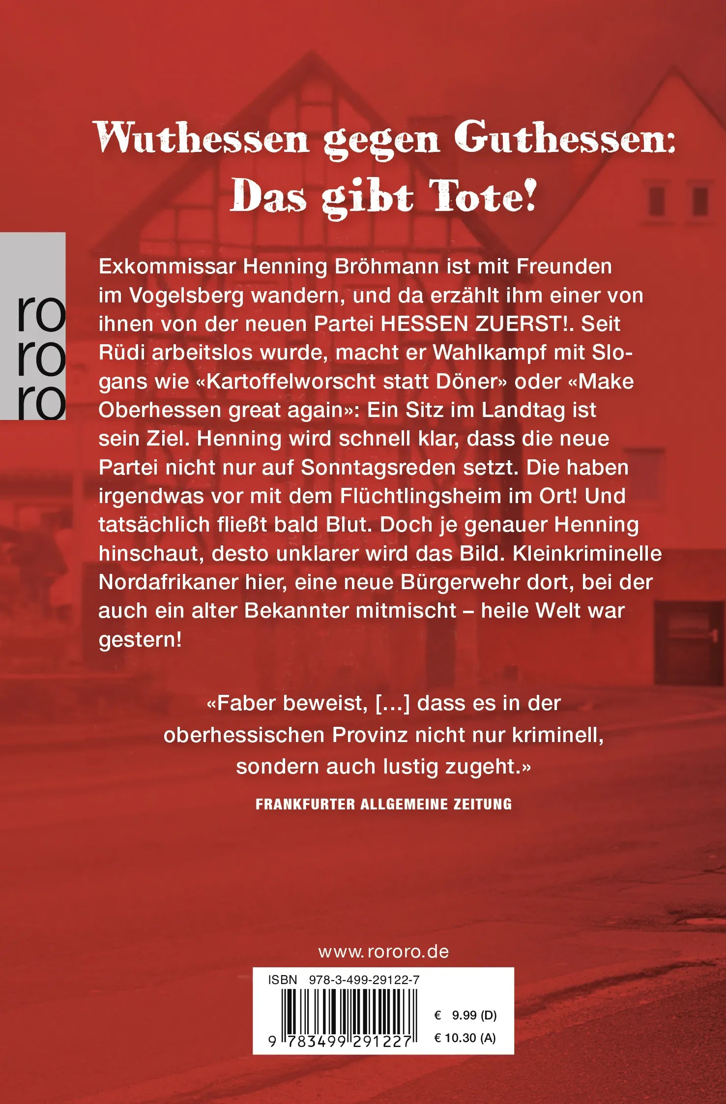 Buchrückseite von 'Hessen zuerst!' mit Klappentext - Taschenbuch