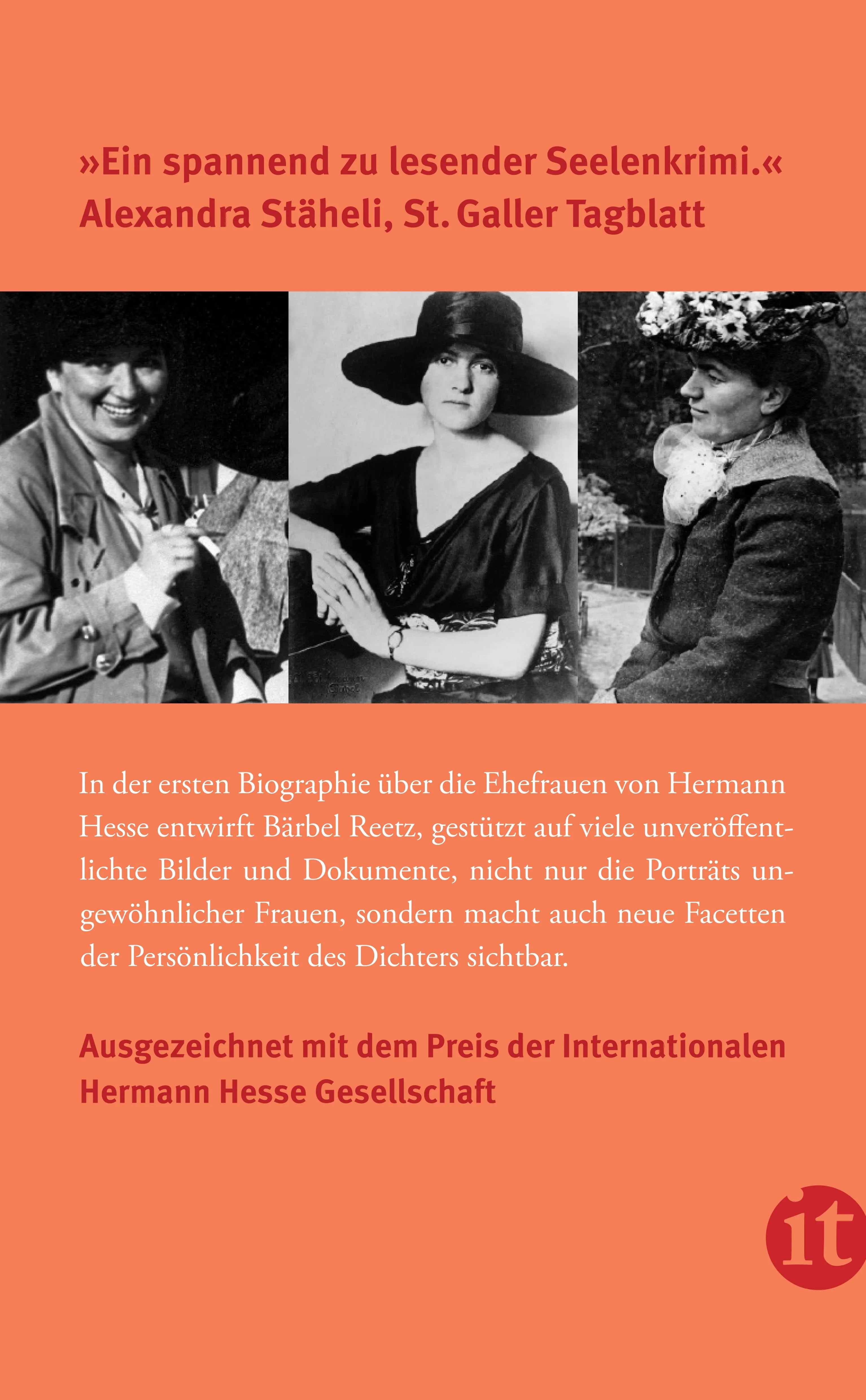 Buchrückseite von 'Hesses Frauen' mit Klappentext - Taschenbuch