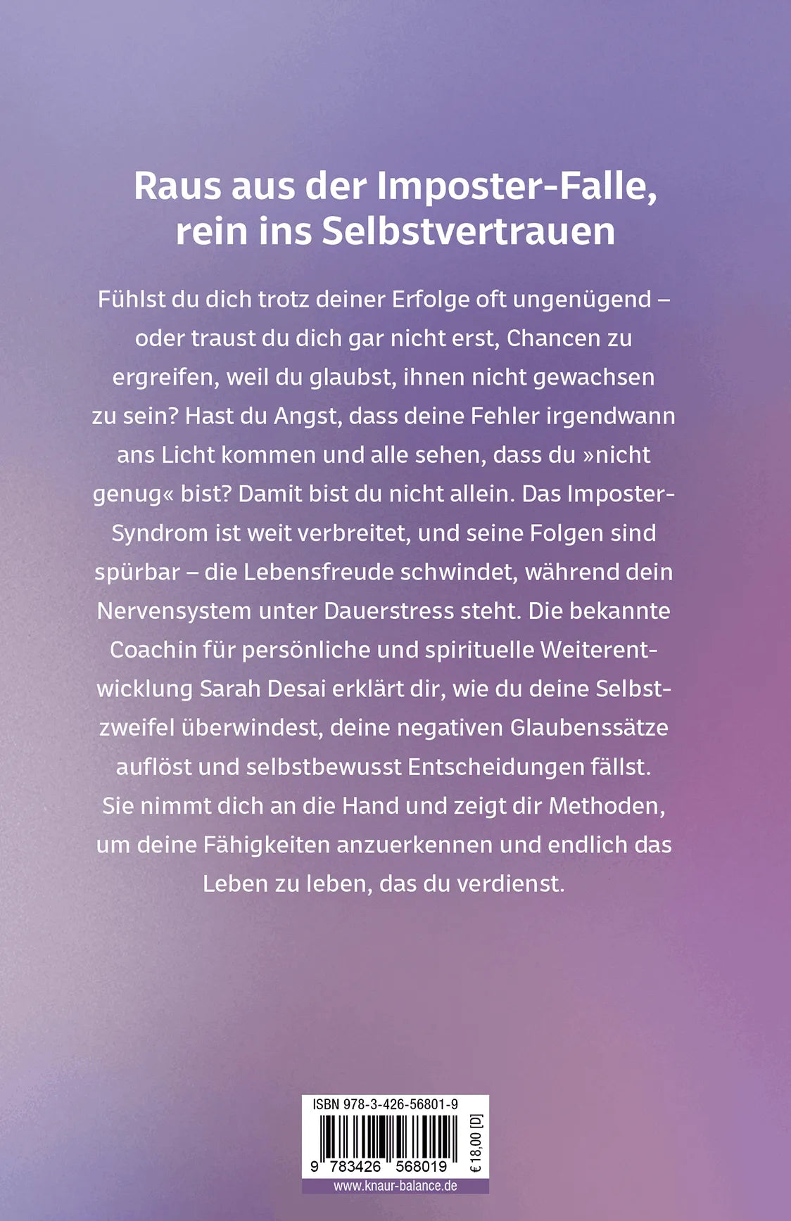 Rückseite: Heute hör ich auf zu zweifeln (Paperback)