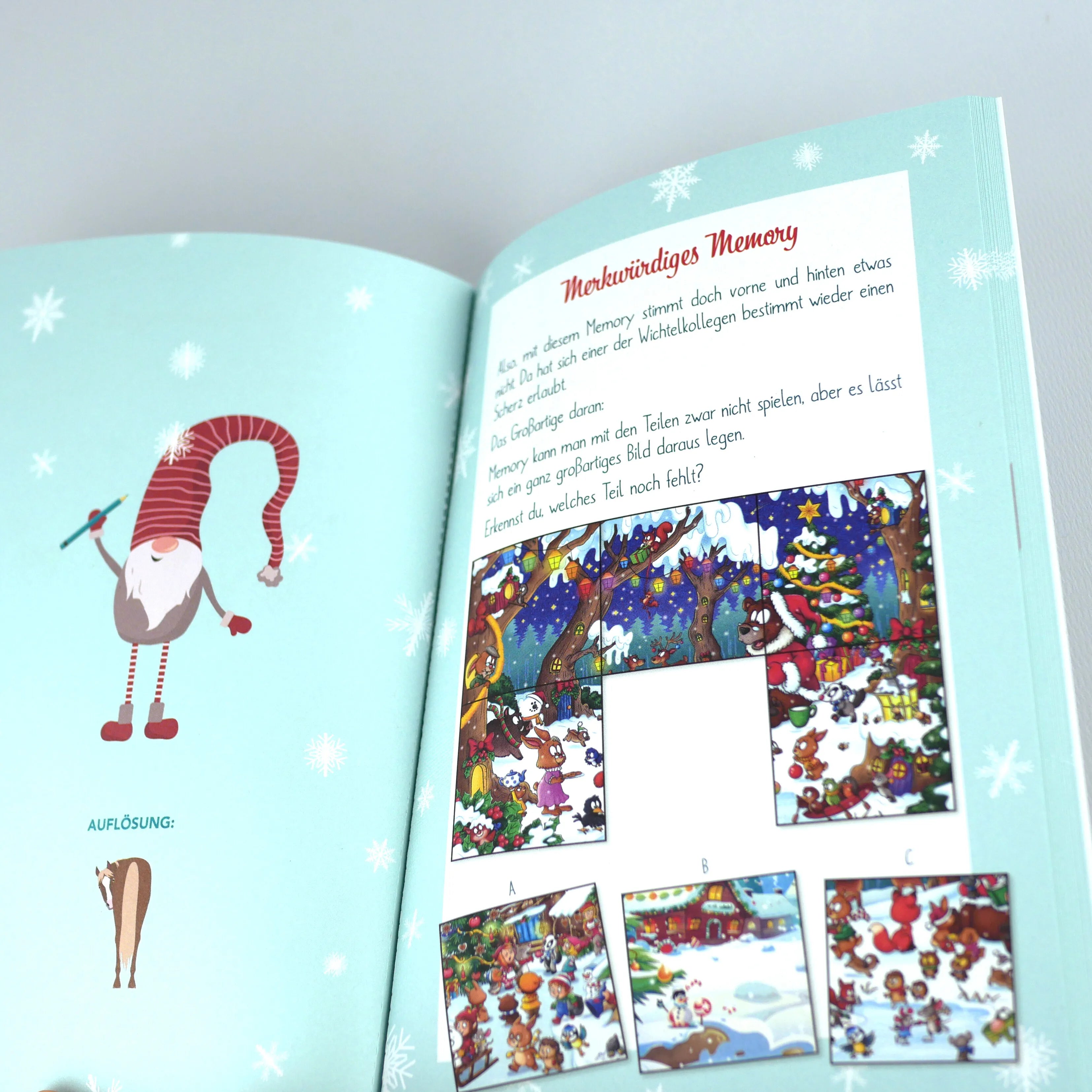 Innenansicht von 'Heute zieht ein Wichtel bei uns ein – Weihnachtliche Rätsel für die Adventszeit' - Taschenbuch