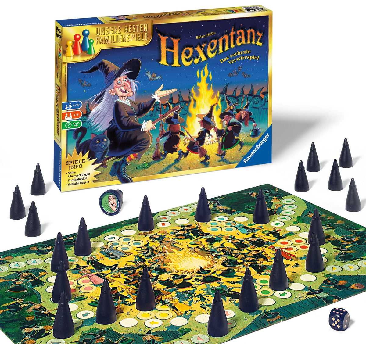 Hexentanz - Gesellschaftsspiel & Brettspiel ab 8 Jahre – Ansicht