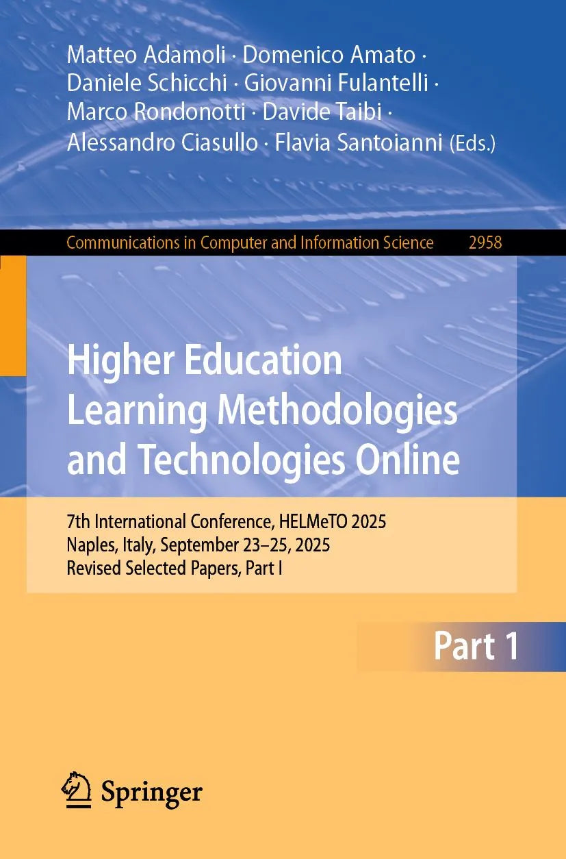 Cover: Higher Education Learning Methodologies and Technologies Online (E-Book) von Matteo Adamoli