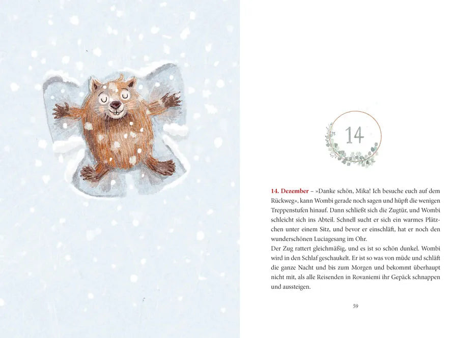 Produktansicht: Ein Wombat im Schnee. Adventsgeschichte zum Vorlesen in 24 Kapiteln (Gebundene Ausgabe)