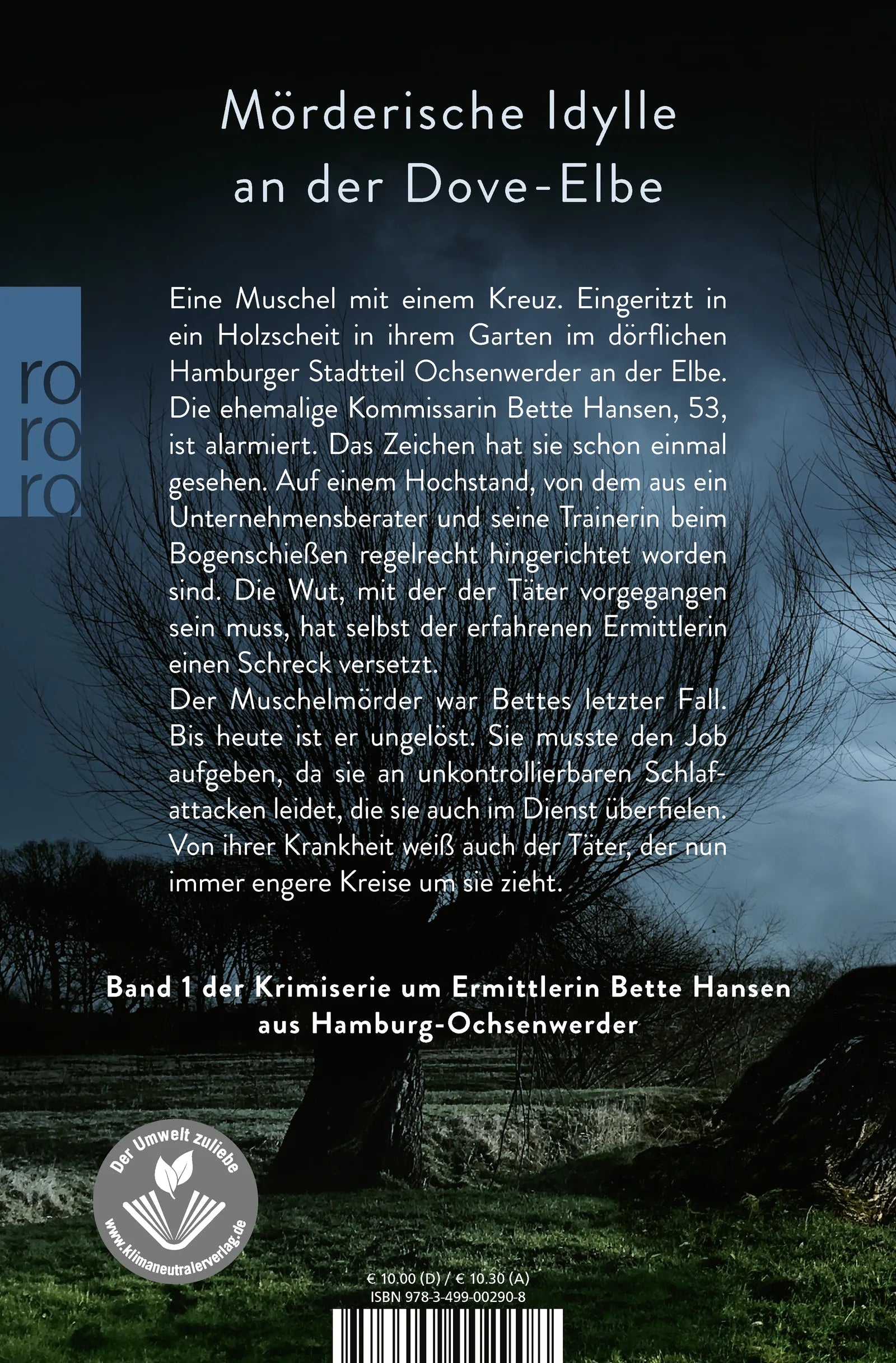 Buchrückseite von 'Hinterland' mit Klappentext - Taschenbuch