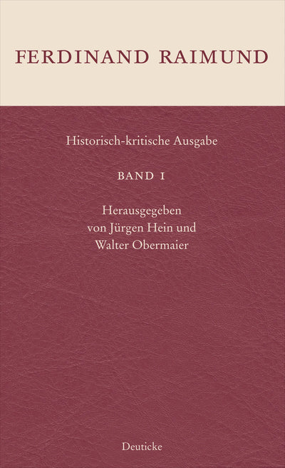 Historisch-kritische Ausgabe Band 1