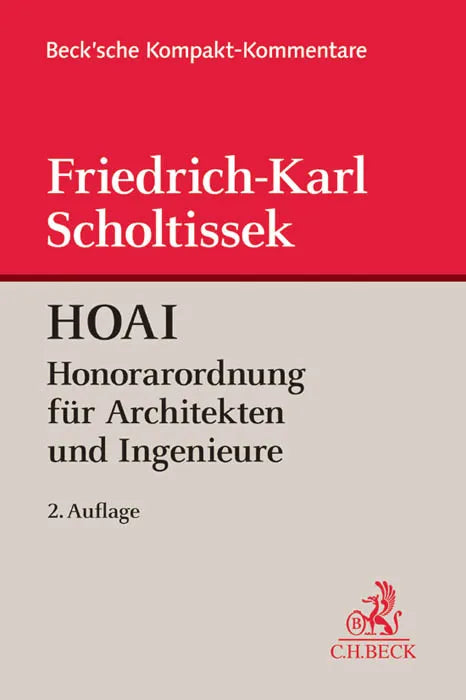 Buchcover von 'HOAI - Kommentar' - Gebundene Ausgabe von Friedrich-Karl Scholtissek