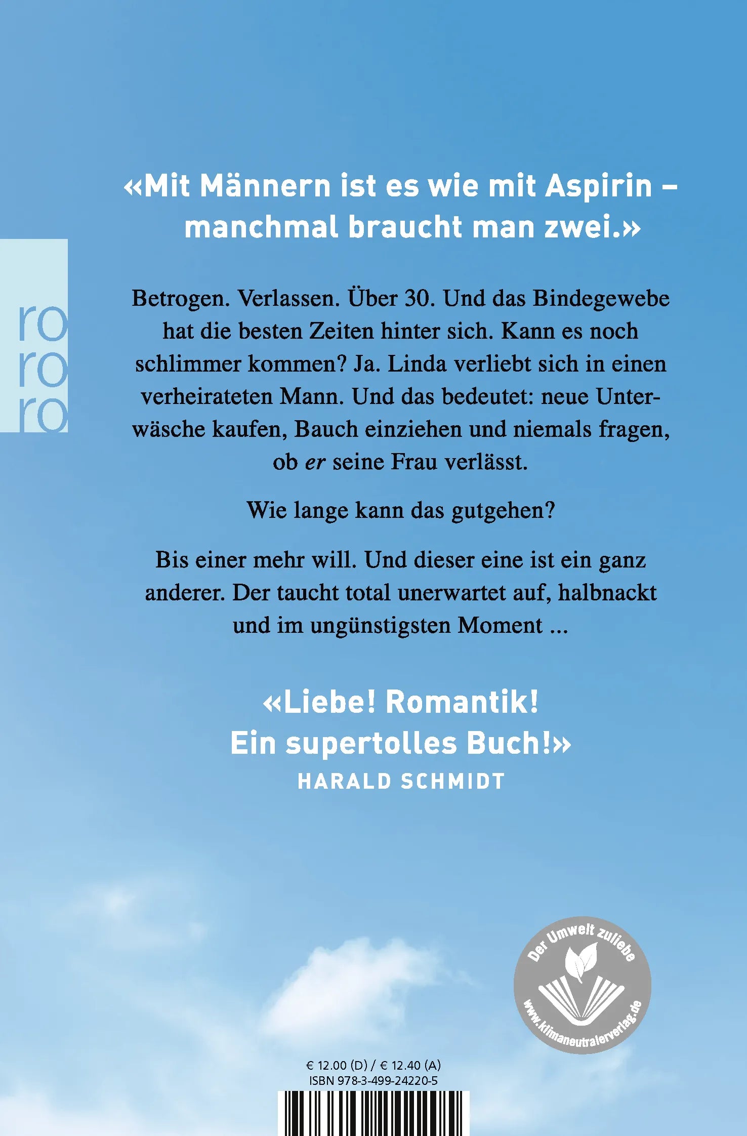Buchrückseite von 'Höhenrausch' mit Klappentext - Taschenbuch