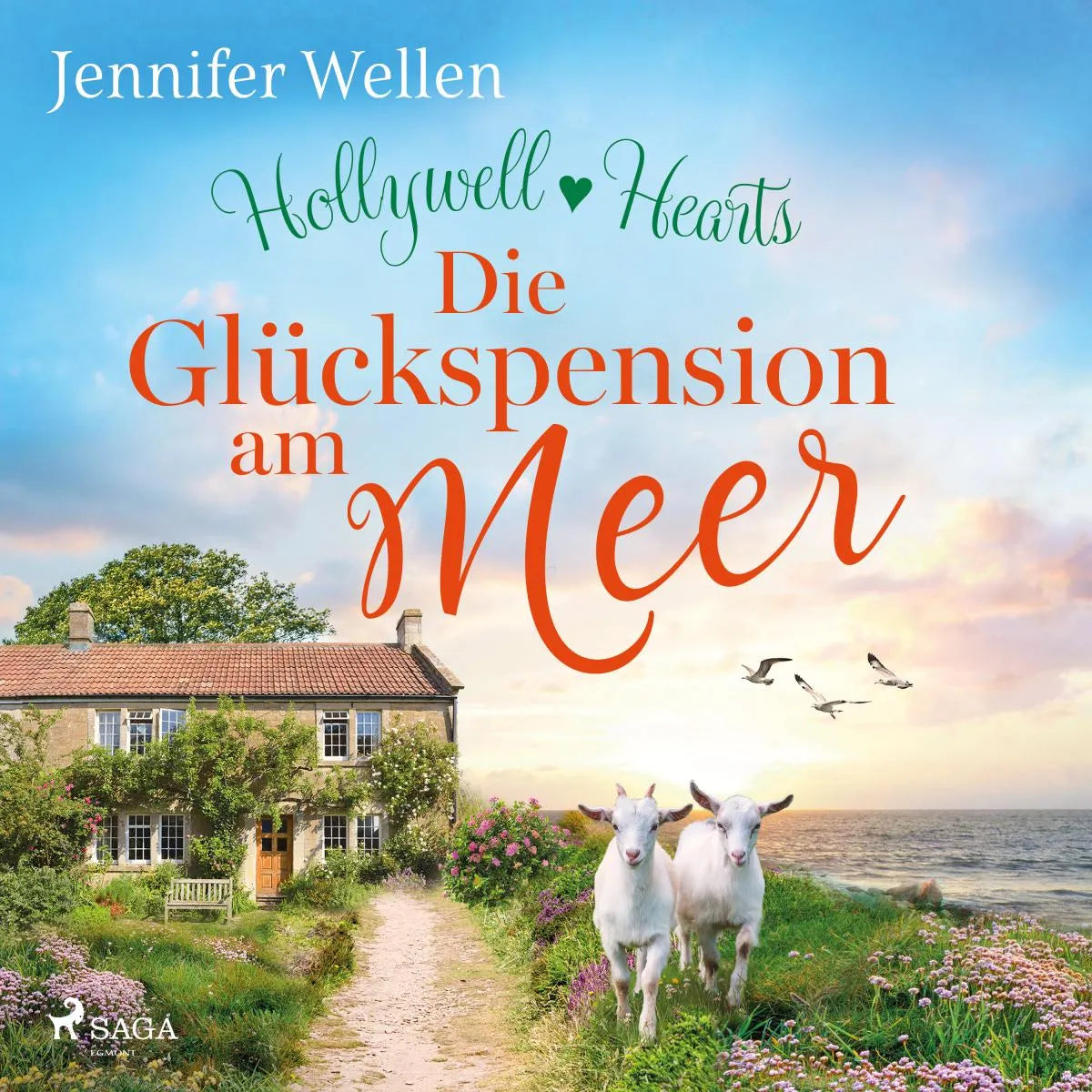 Cover: Hollywell Hearts: Die Glückspension am Meer (Hörbuch Download) von Jennifer Wellen