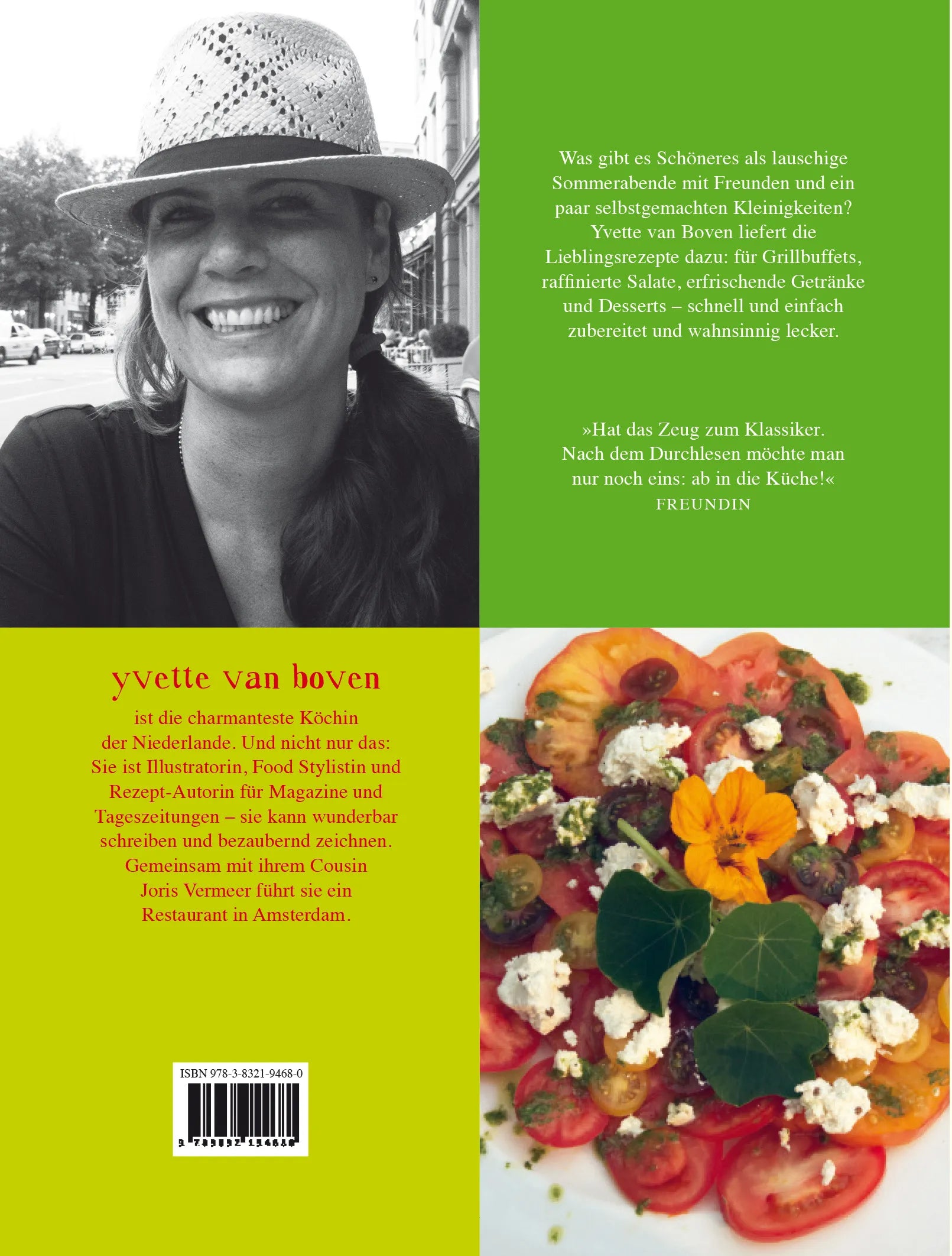 Buchrückseite von 'Home Made. Sommer' mit Klappentext - Gebundene Ausgabe
