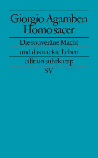Buchcover von 'Homo sacer' - Taschenbuch von Giorgio Agamben