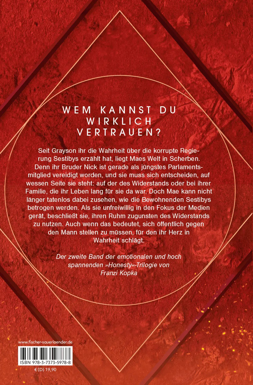 Rückseite: Honesty. Was die Lüge uns kostet (Hardcover)