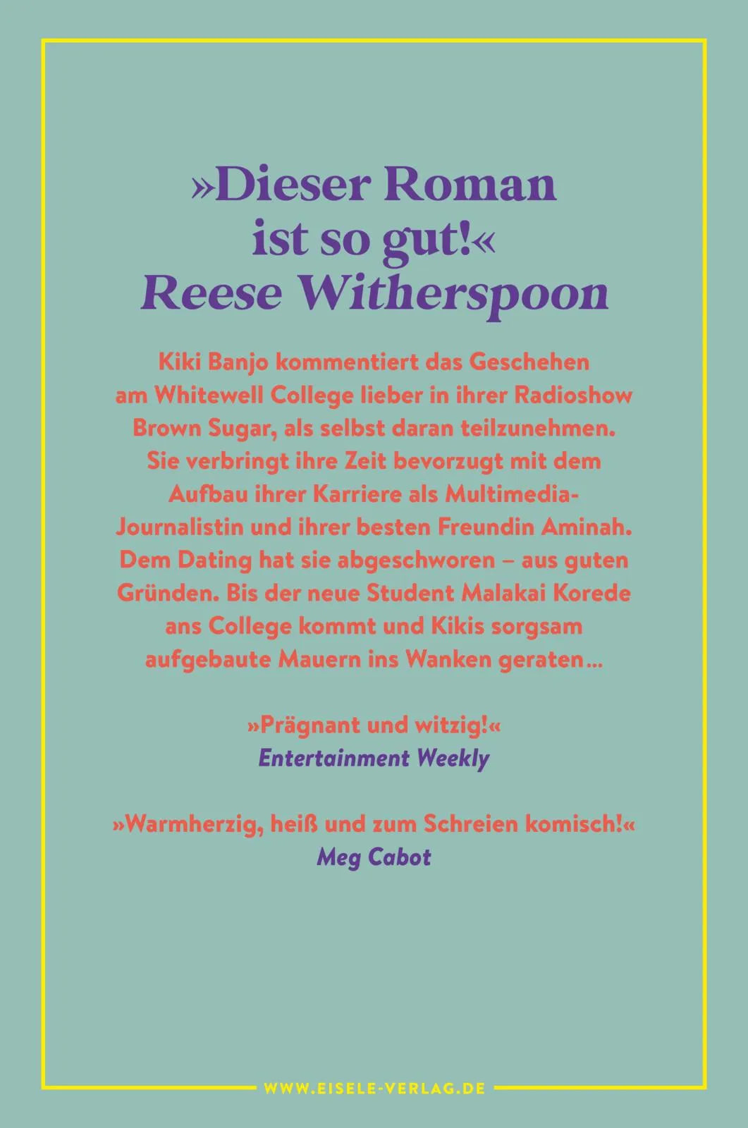 Buchrückseite von 'Honey & Spice' mit Klappentext - Paperback