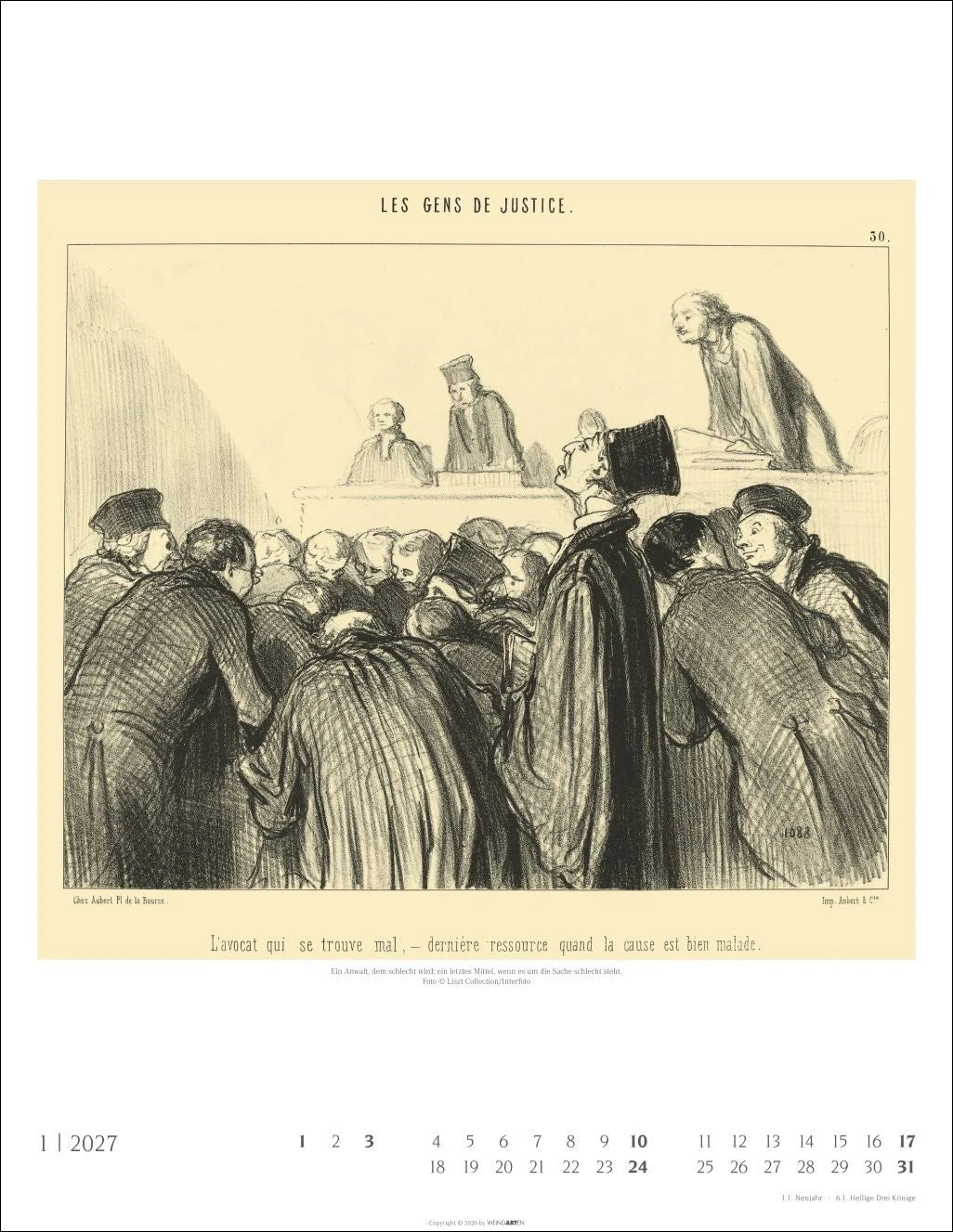 Honoré Daumier: Die Juristen Kalender 2027 – Ansicht