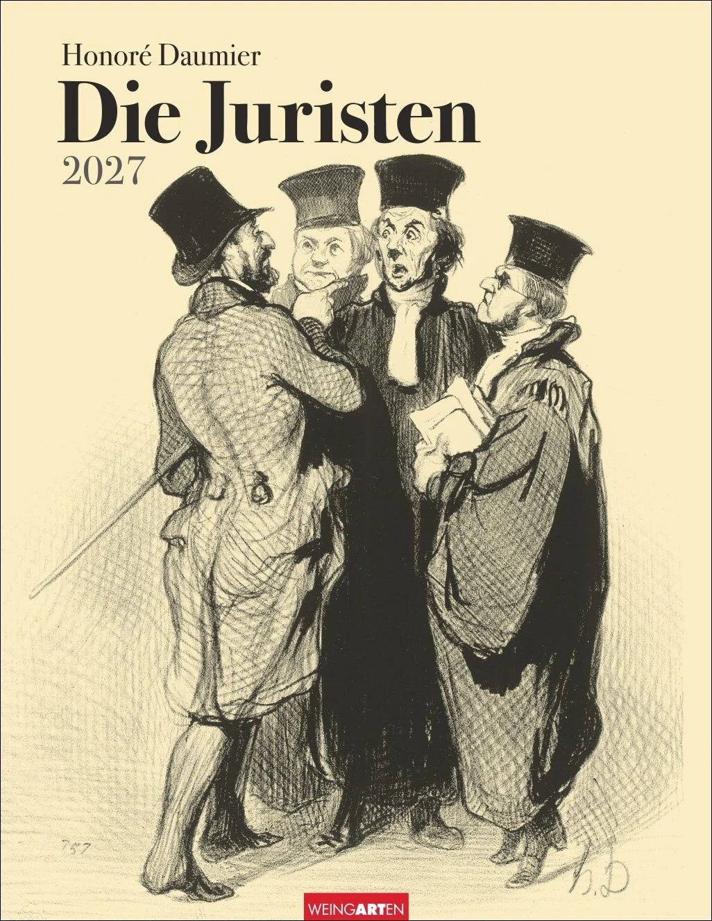 Wandkalender: Honoré Daumier: Die Juristen Kalender 2027