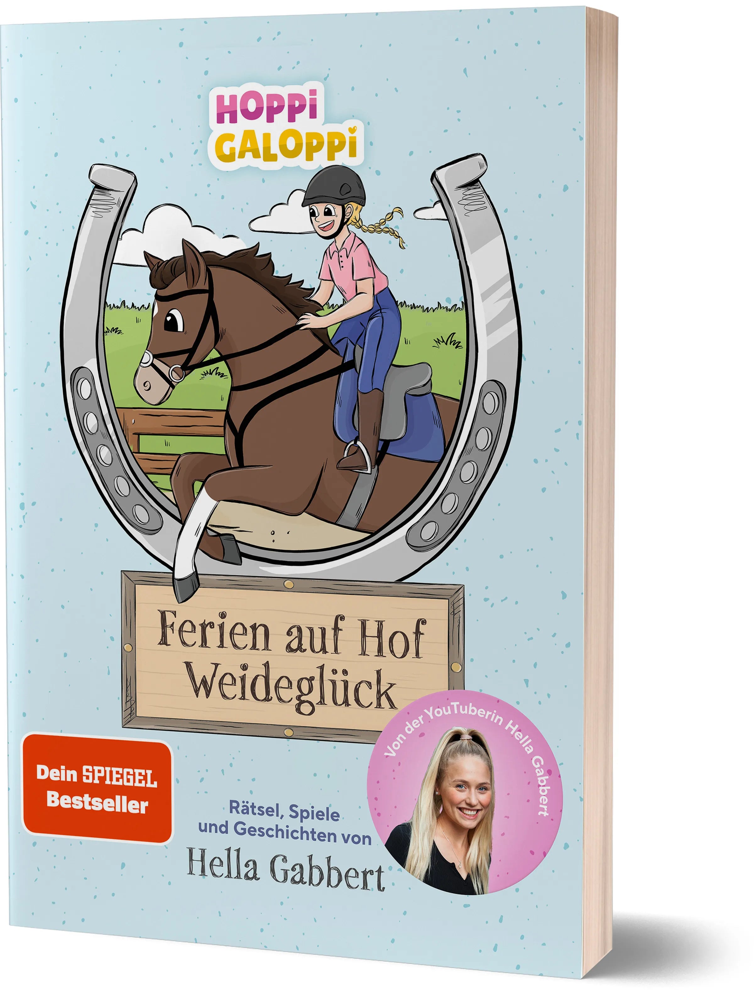 Buchcover von 'HOPPi GALOPPi : Ferien auf Hof Weideglück' - Paperback von Hella Gabbert