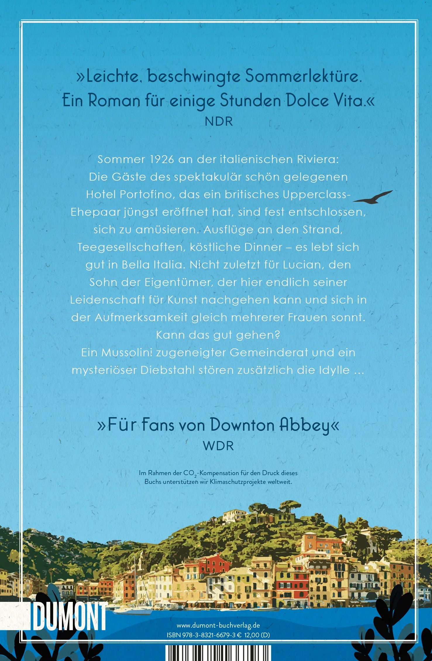 BuchrÃ¼ckseite von 'Hotel Portofino' mit Klappentext - Taschenbuch