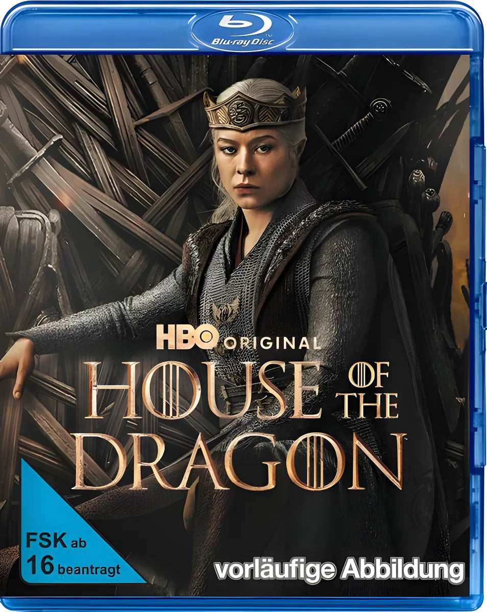 Blu-ray-Cover: House of the Dragon: Die komplette 3. Staffel. Regie: Loni Peristere. Vorläufiges PLAION-Cover; finale Abbildung folgt