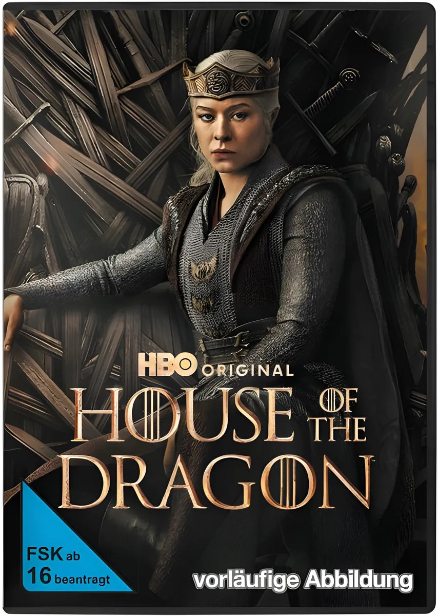 DVD-Cover: House of the Dragon: Die komplette 3. Staffel. Regie: Loni Peristere. Vorläufiges PLAION-Cover; finale Abbildung folgt