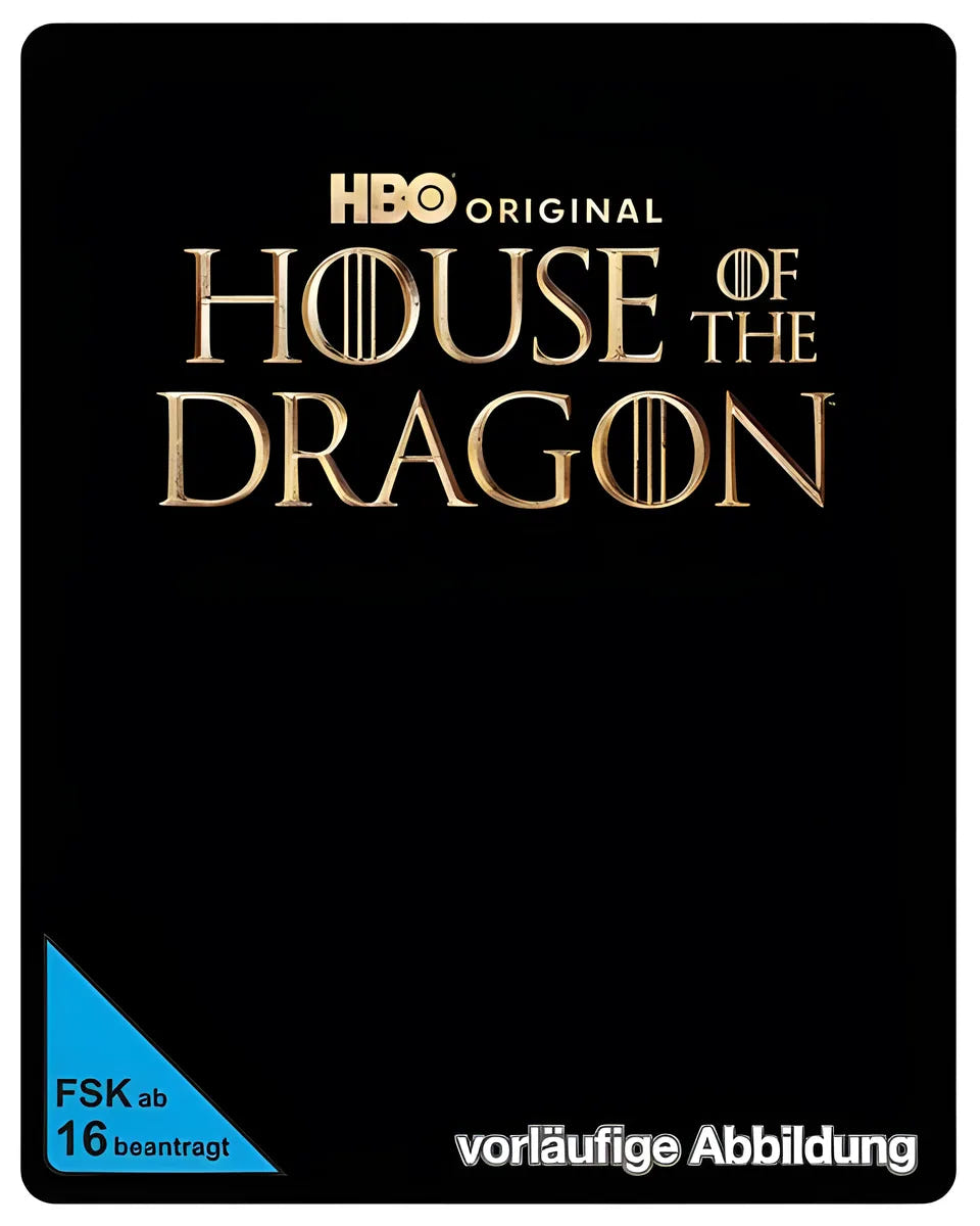 4K UHD Blu-ray-Cover: House of the Dragon: Die komplette 3. Staffel (Steelbook s). Regie: Loni Peristere. Vorläufiges PLAION-Cover...