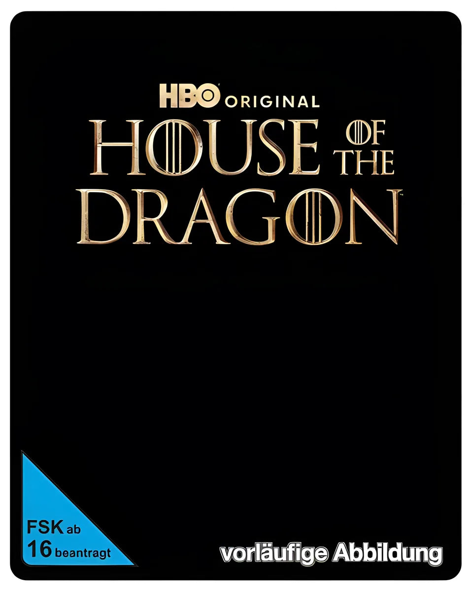4K UHD Blu-ray-Cover: House of the Dragon: Die komplette 3. Staffel (Steelbook s). Regie: Loni Peristere. Vorläufiges PLAION-Cover...