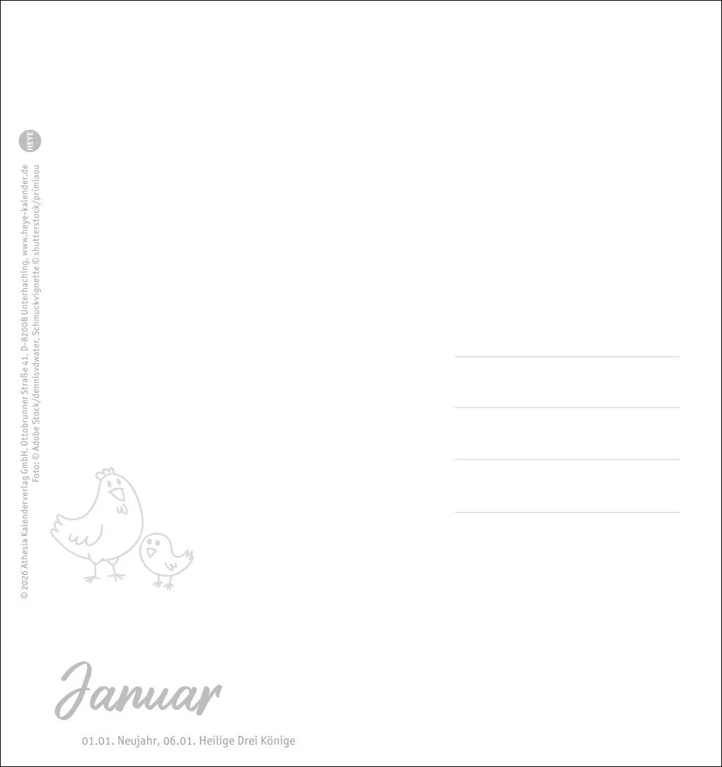 Hühner Postkartenkalender 2027 - Ach, du verrücktes Huhn! – Ansicht