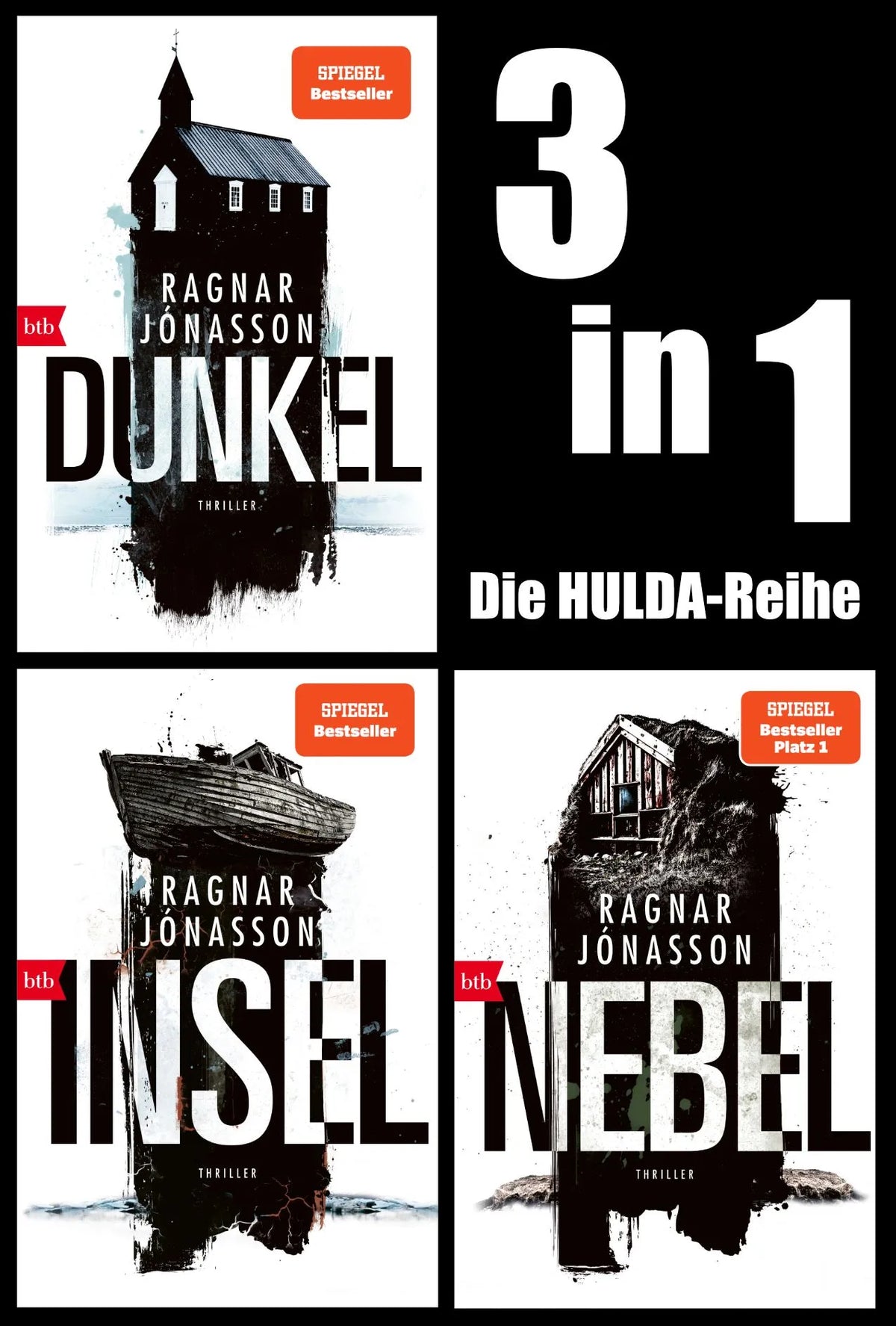 Cover: HULDA Band 1-3 - Dunkel/Insel/Nebel (E-Book) von Ragnar Jónasson