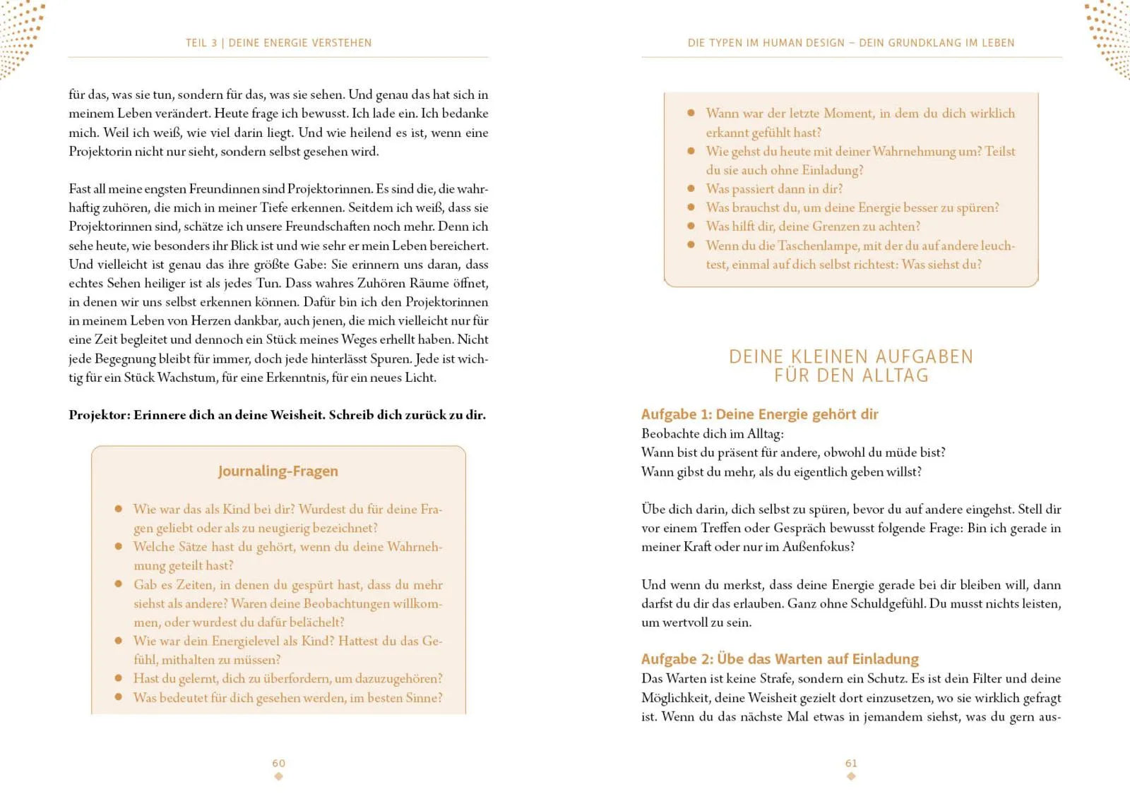 Innenansicht von 'Human Design: Zurück in deine Energie' - Paperback