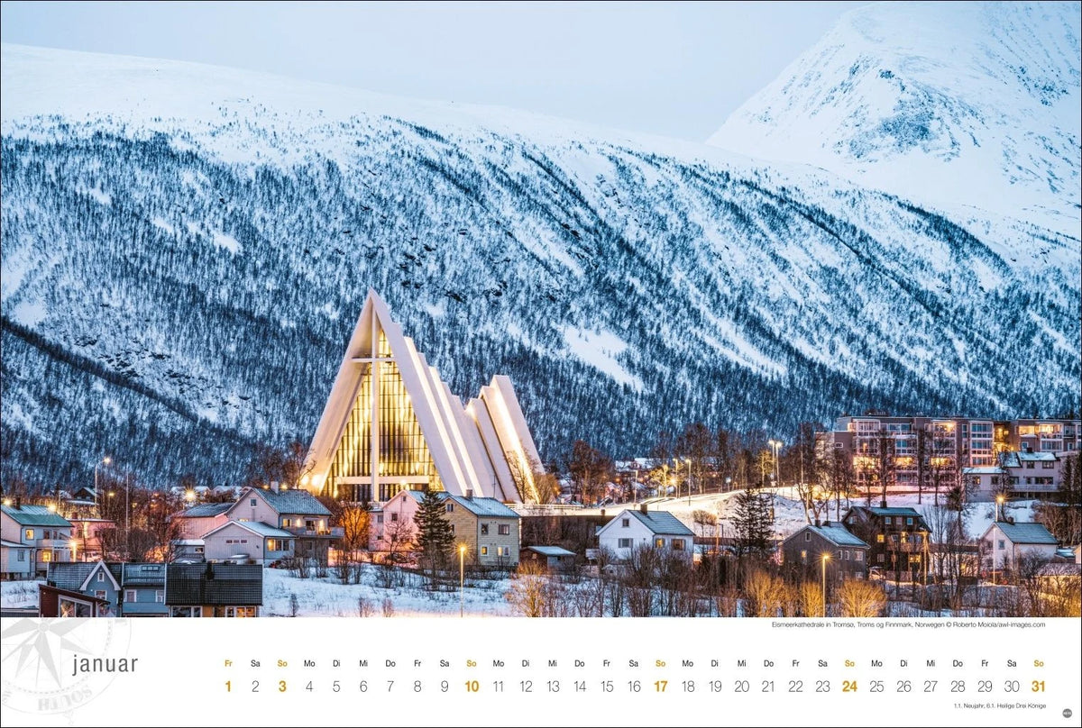 Hurtigruten Globetrotter Kalender 2027 - Von unberührten Fjorden und stillen Bergen – Ansicht
