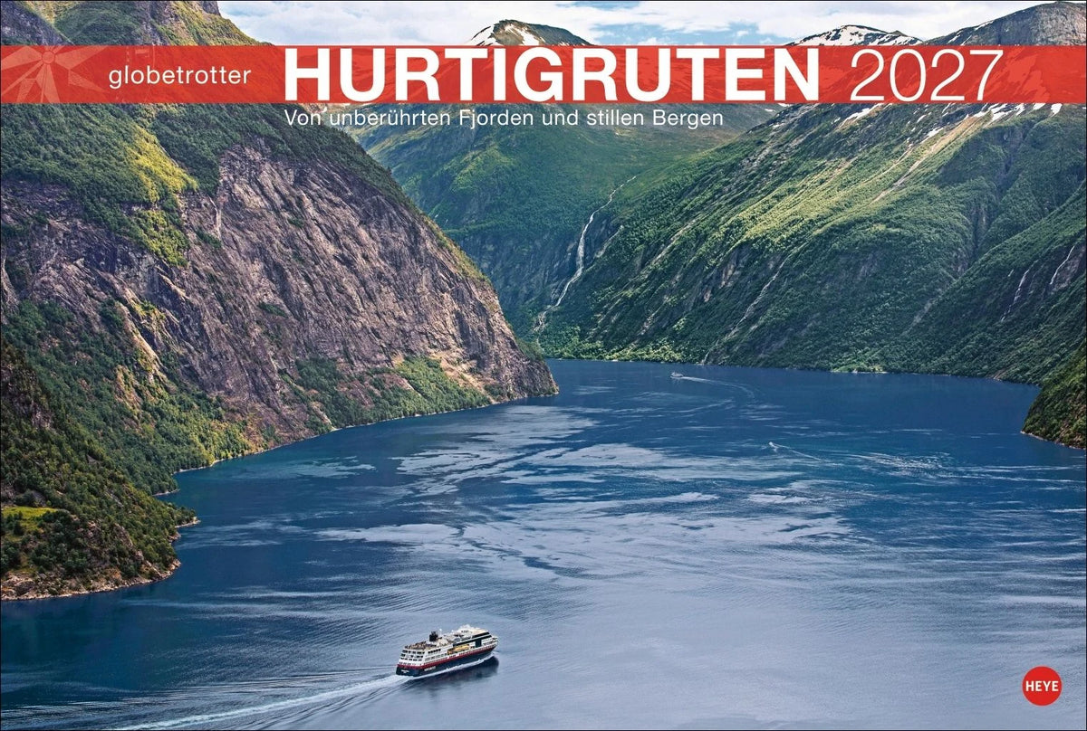 Wandkalender: Hurtigruten Globetrotter Kalender 2027 - Von unberührten Fjorden und stillen Bergen