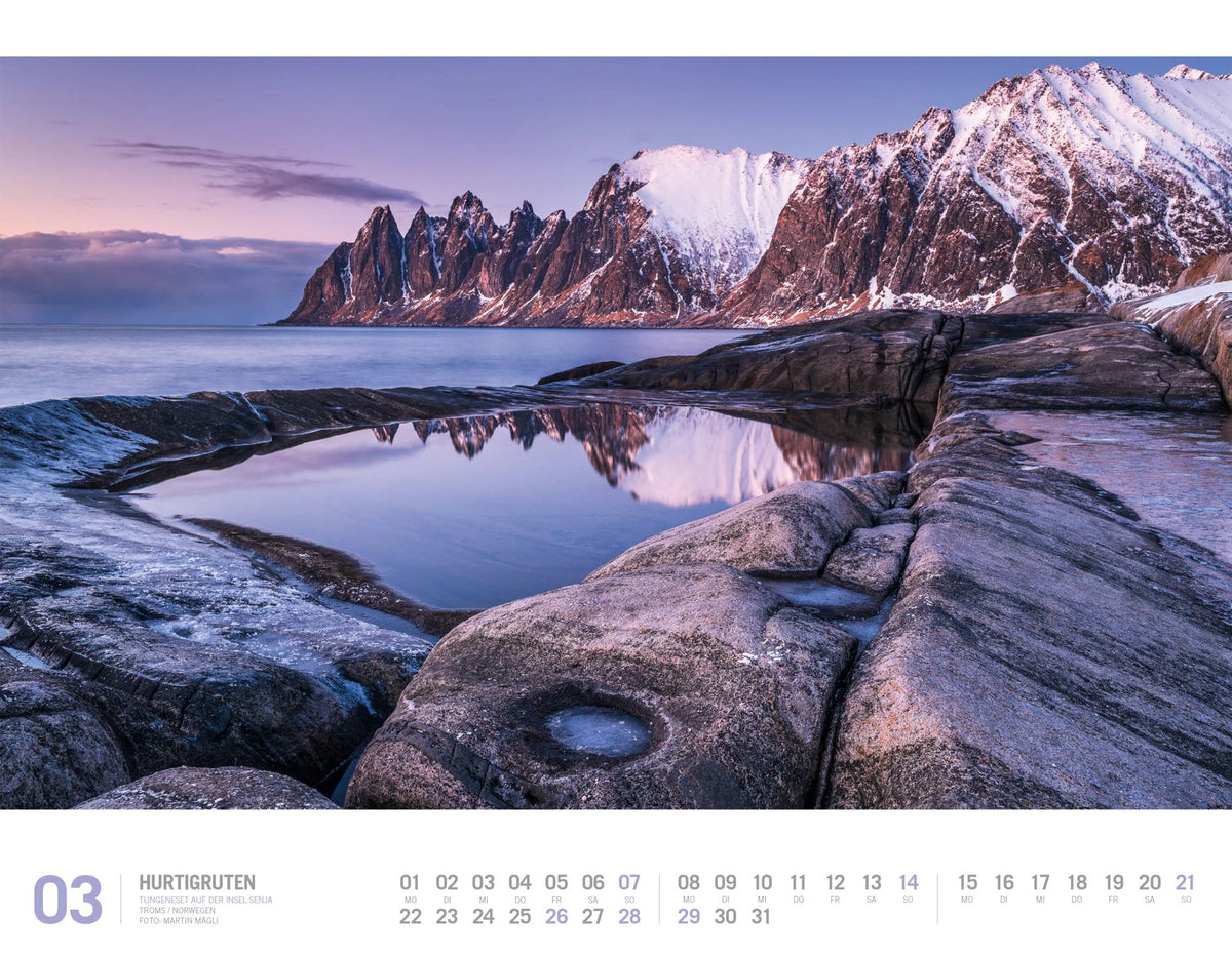 Hurtigruten Kalender 2027 | Unterwegs zwischen Bergen und Kirkenes – Ansicht