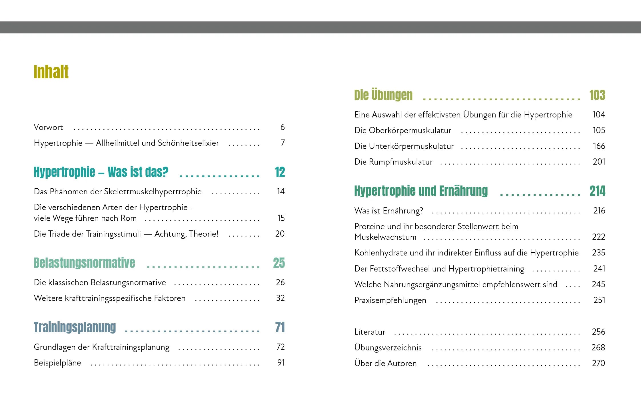 Innenansicht von 'Hypertrophietraining' - Taschenbuch