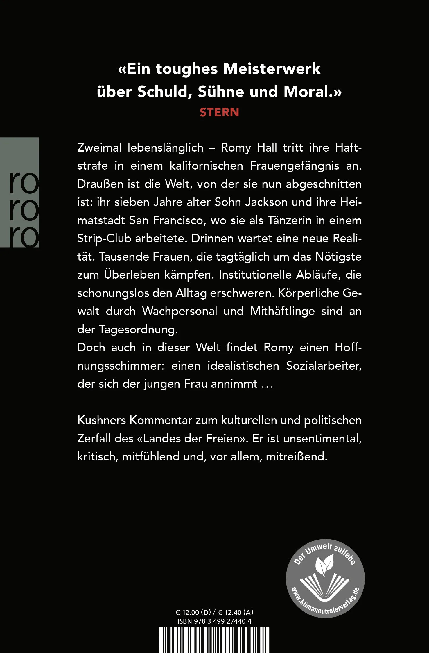 Buchrückseite von 'Ich bin ein Schicksal' mit Klappentext - Taschenbuch