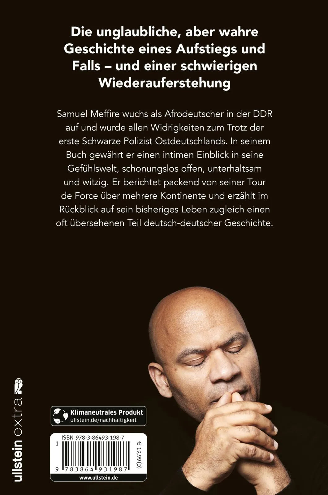 Buchrückseite von 'Ich, ein Sachse' mit Klappentext - Paperback
