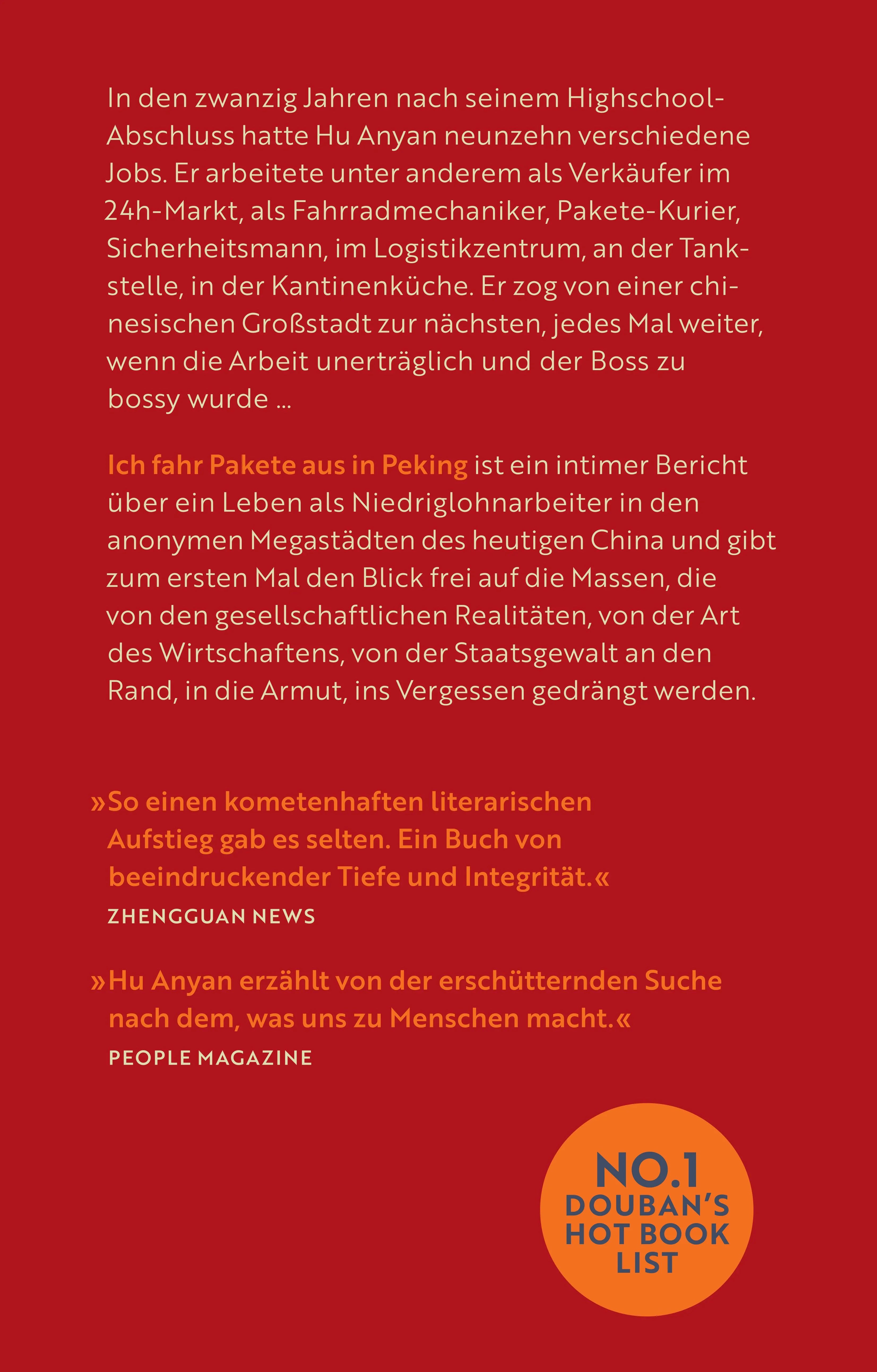 Rückseite: Ich fahr Pakete aus in Peking (Hardcover)