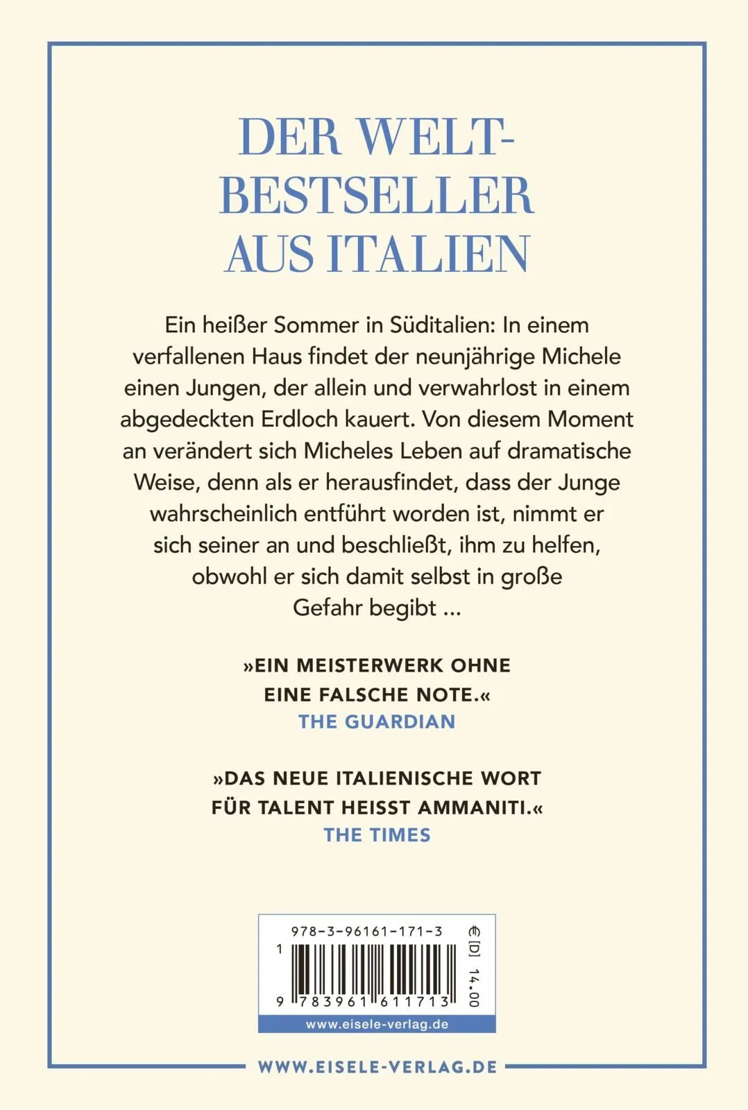 Rückseite: Ich habe keine Angst (Taschenbuch)