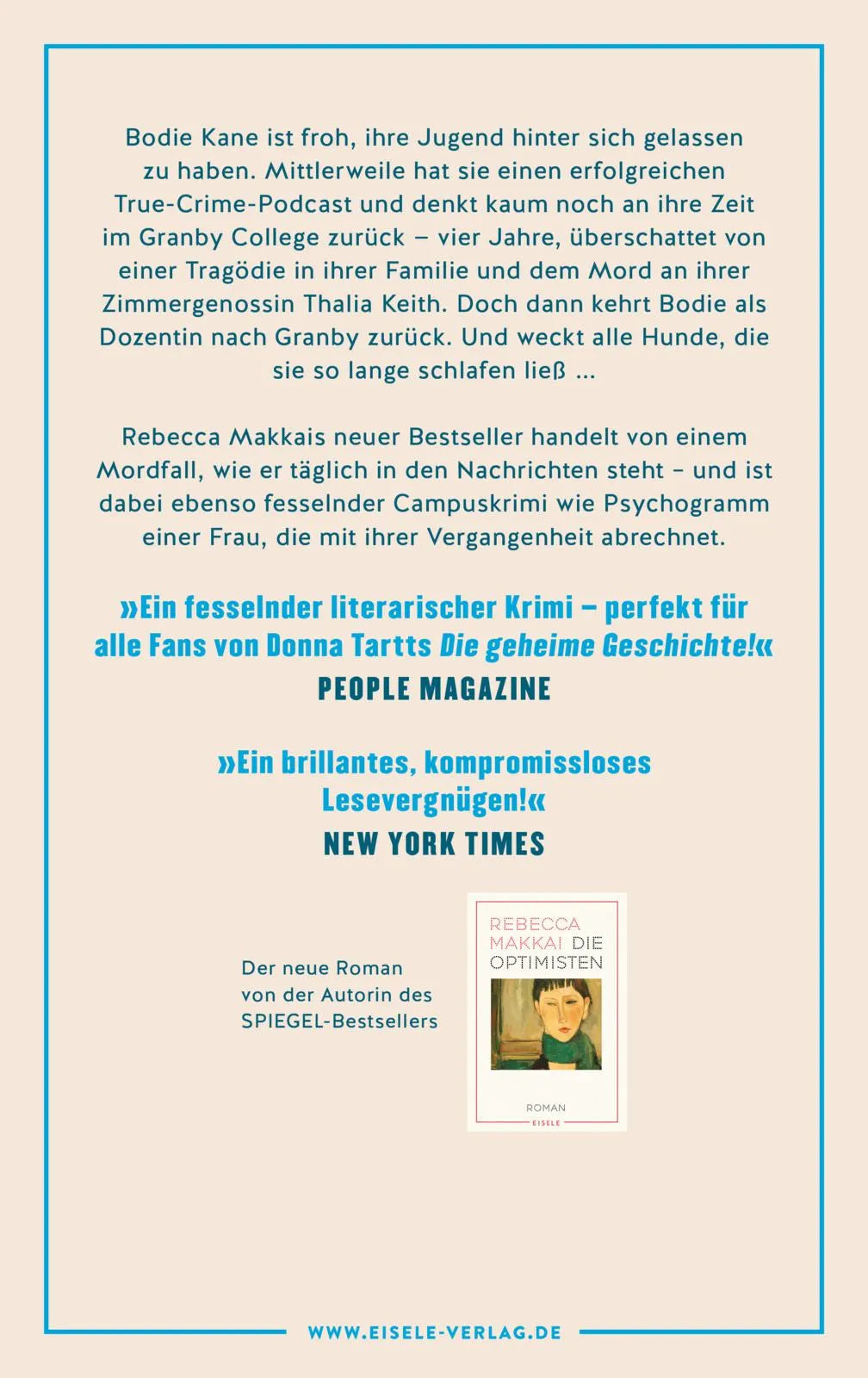 Buchrückseite von 'Ich hätte da ein paar Fragen an Sie' mit Klappentext - Gebundene Ausgabe