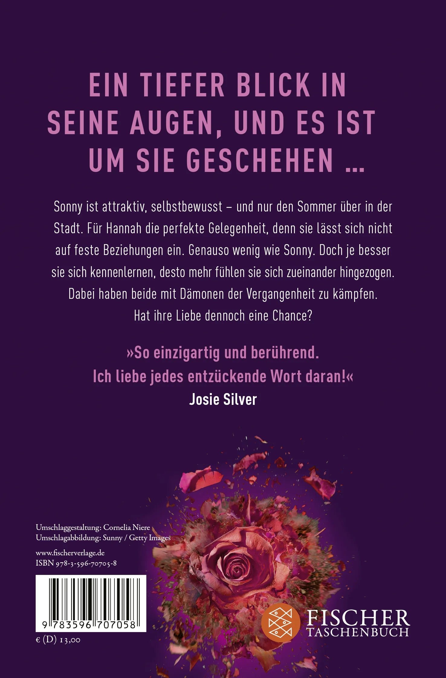 Buchrückseite von 'Ich in deinen Augen' mit Klappentext - Taschenbuch