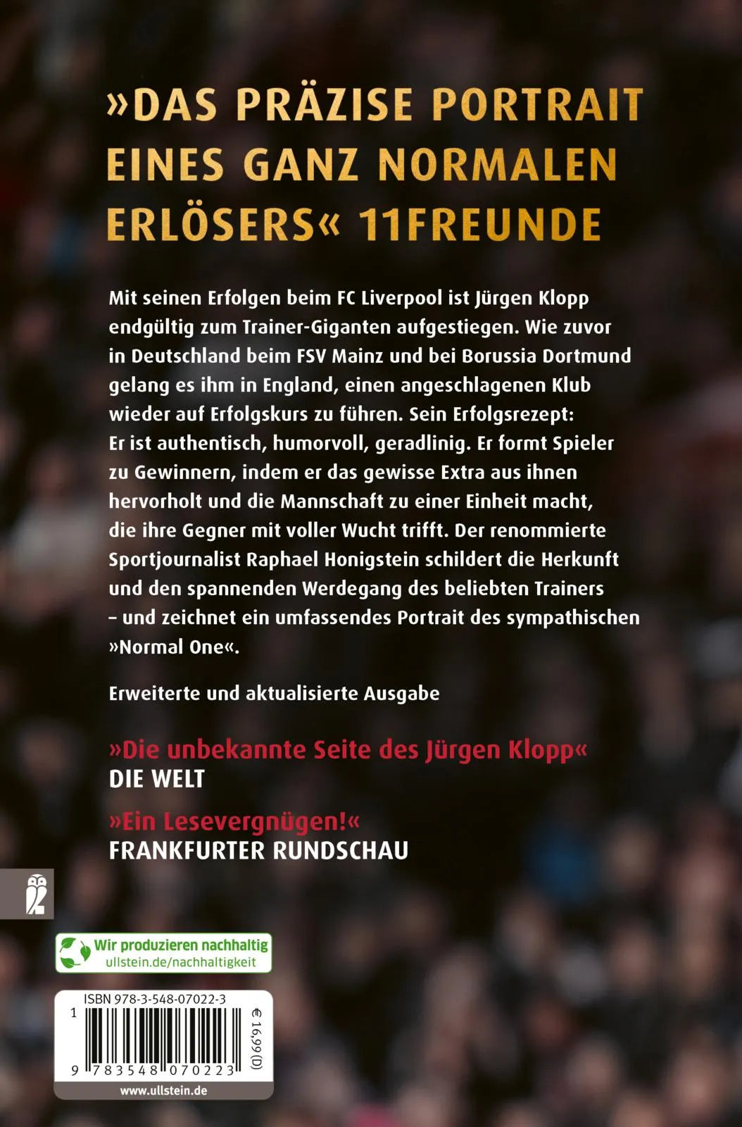 Buchrückseite von '»Ich mag, wenn's kracht.«' mit Klappentext - Paperback