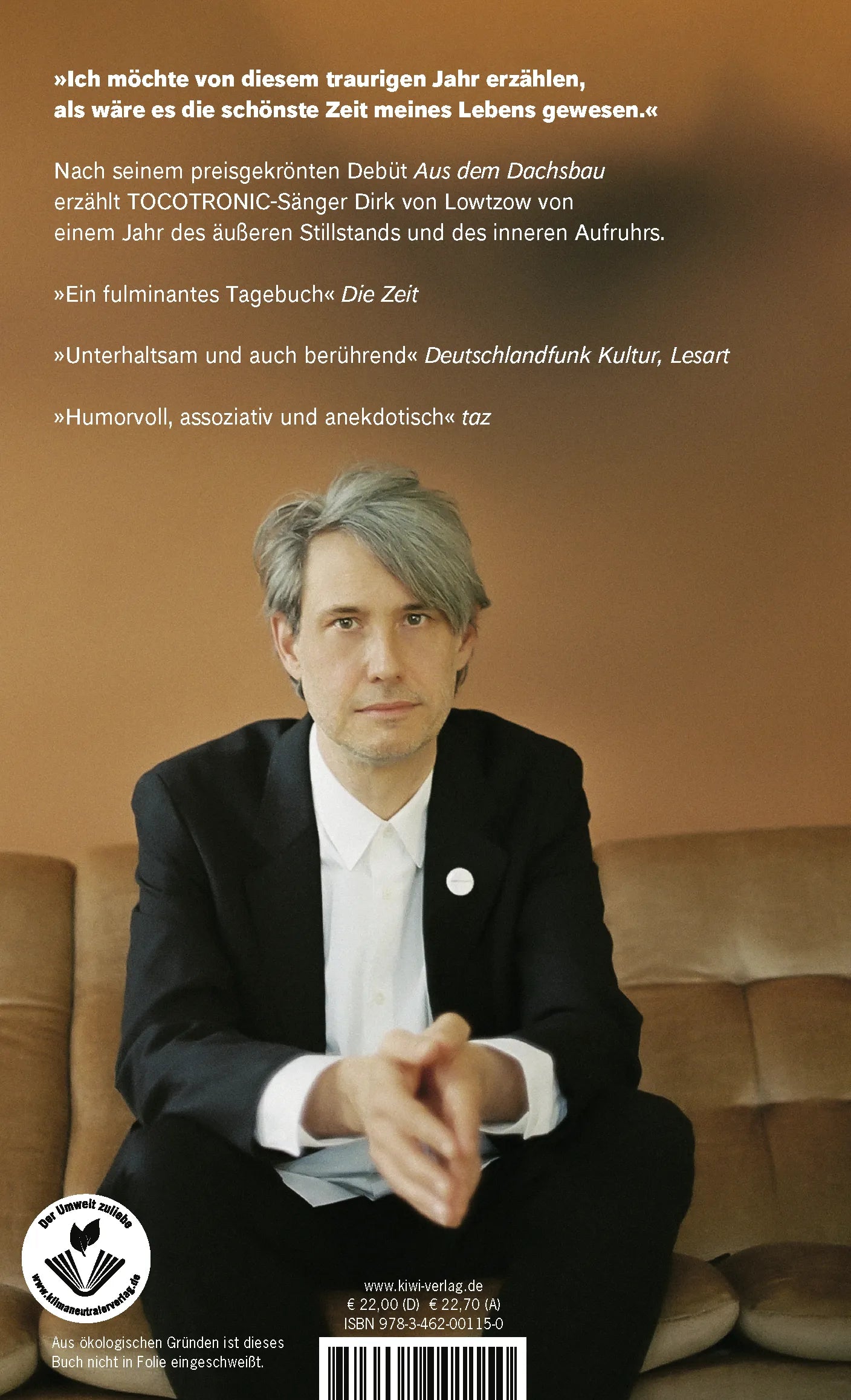 Buchrückseite von 'Ich tauche auf' mit Klappentext - Gebundene Ausgabe
